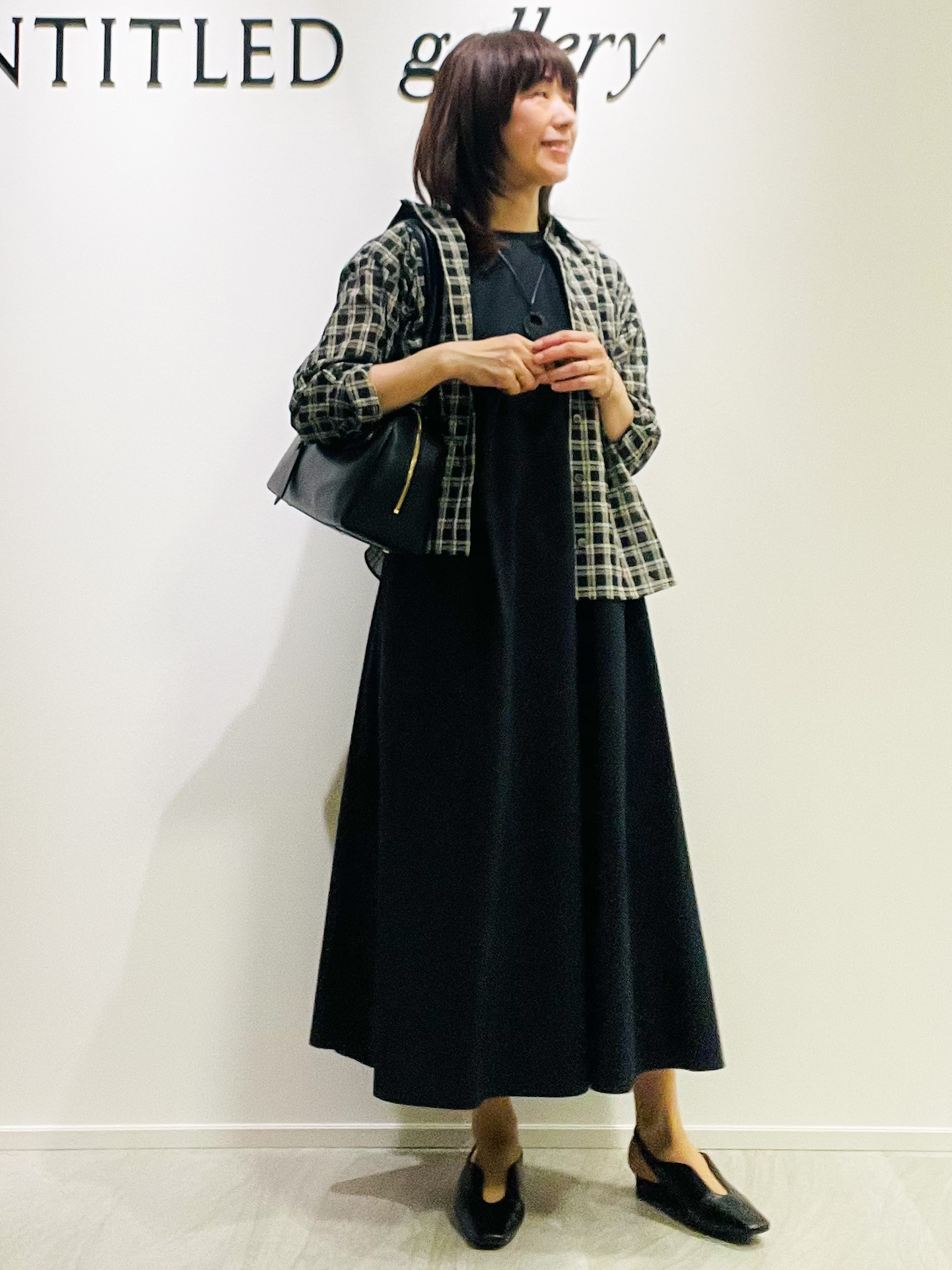 めいさんの「UNTITLED｜シアーチェックシャツブラウス」を使ったコーディネート