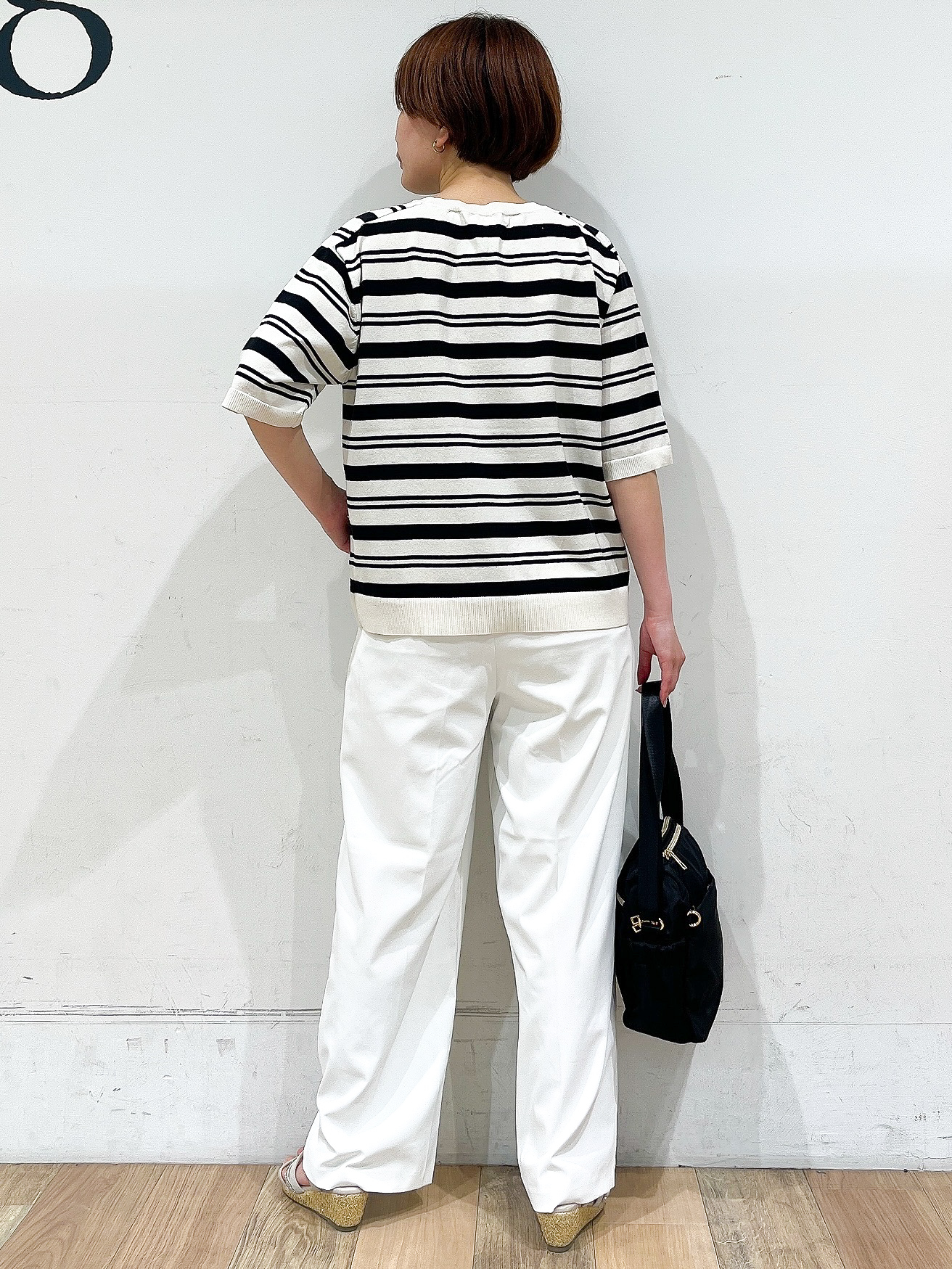 山さんさんの「grove｜【ひんやり・UVカット・洗濯機◎】Tシャツ感覚で着られるコットン混ニット」を使ったコーディネート