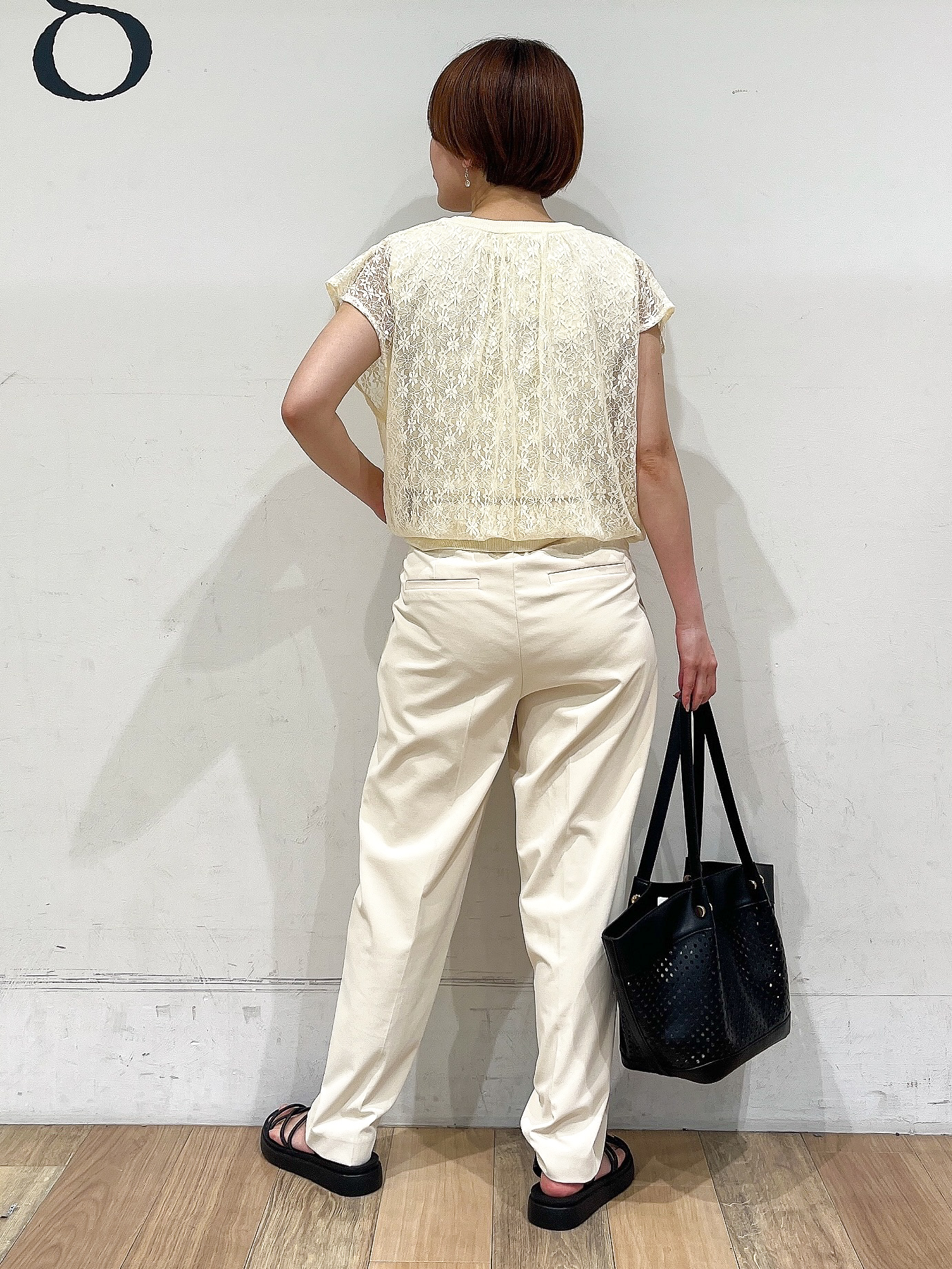 山さんさんの「grove｜高評価！【洗える/名品】大人の透け感、シアーカーディガン」を使ったコーディネート