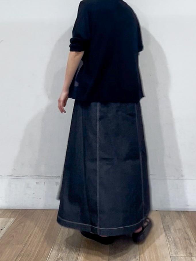 山さんさんの「grove｜大人気！デニムフレアワンピース」を使ったコーディネート