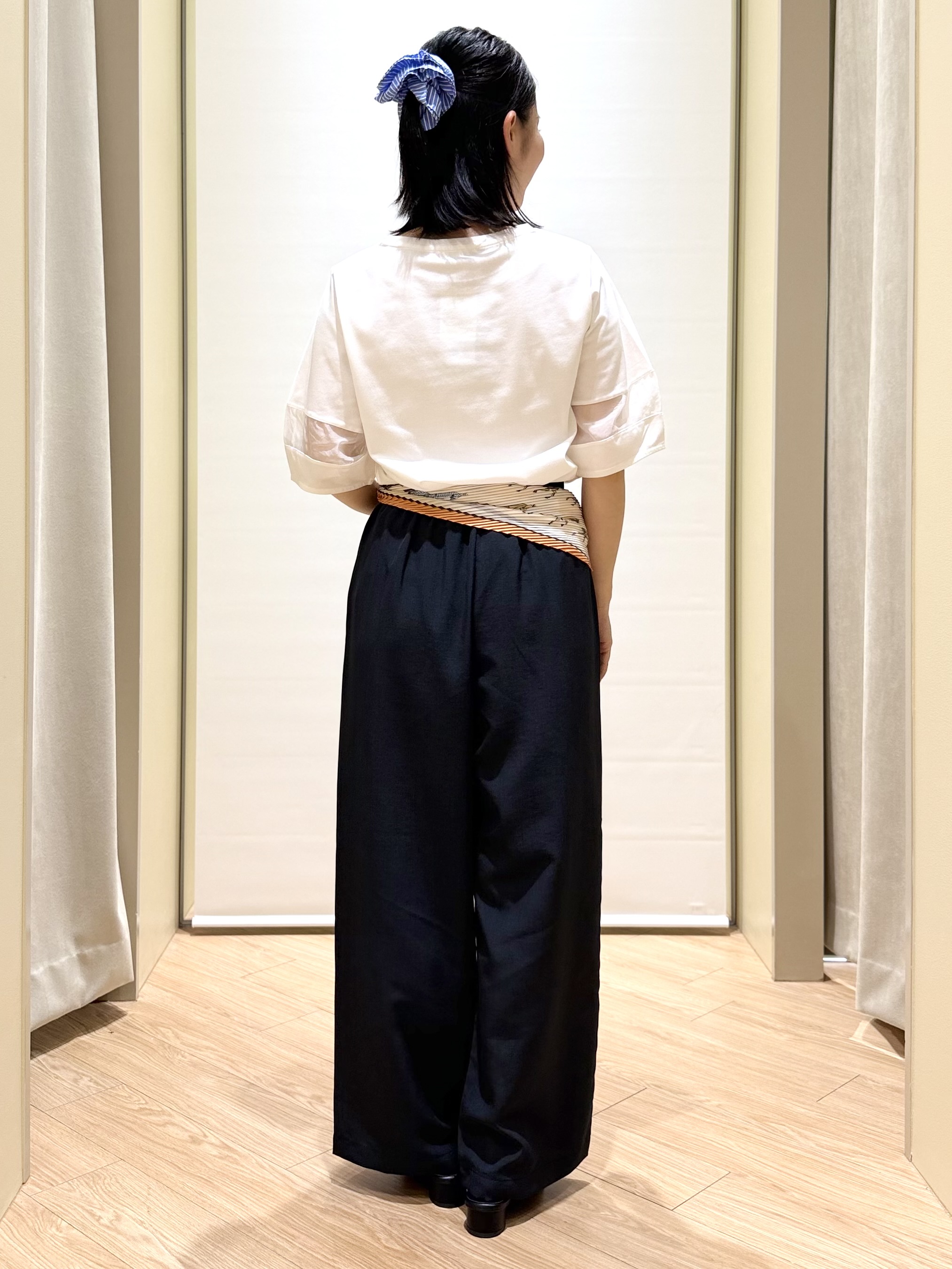 あんりさんの「grove｜【吸水速乾・UVカット・接触冷感】シアードッキングランタンスリーブTシャツ」を使ったコーディネート