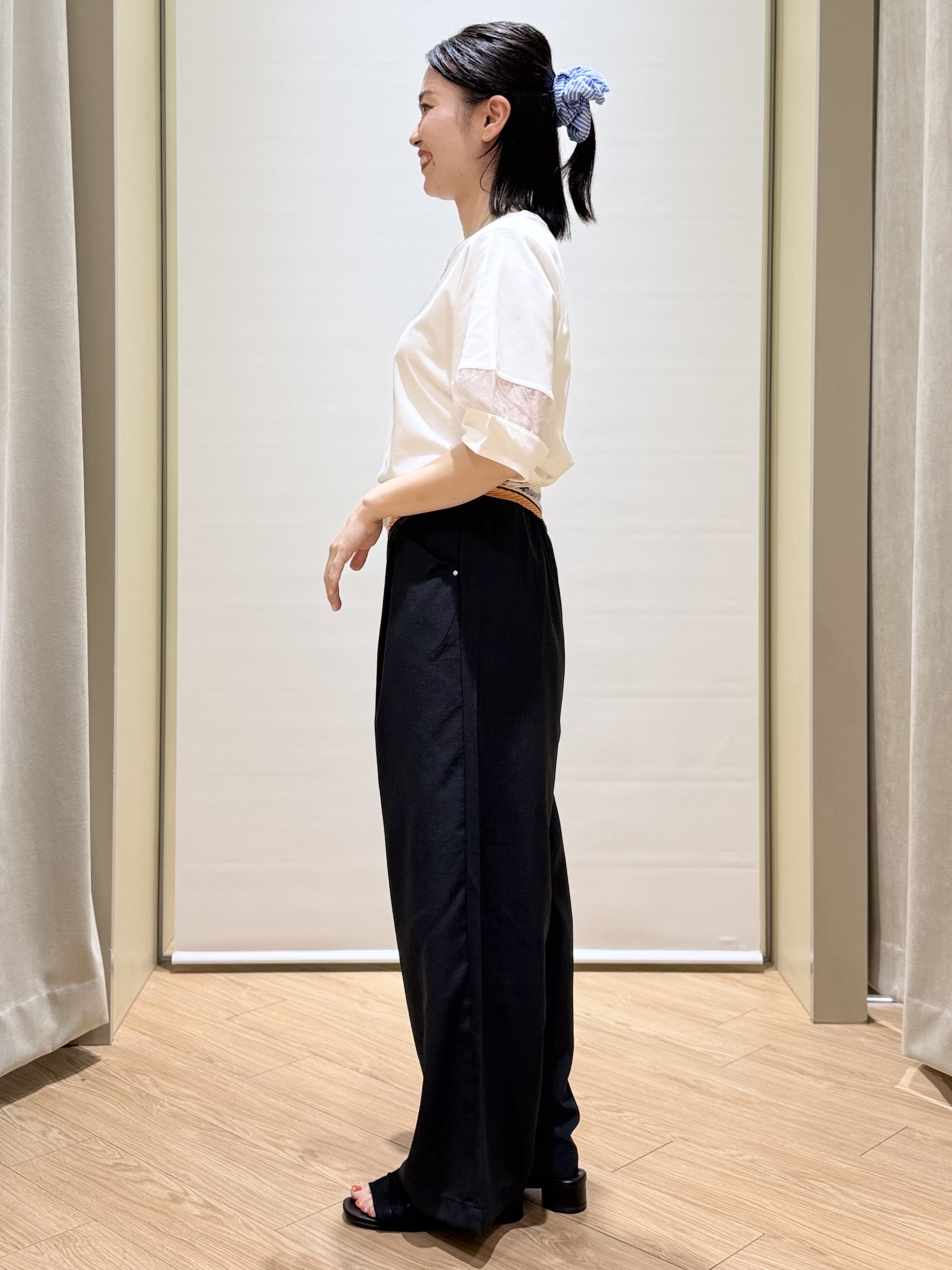 あんりさんの「grove｜【吸水速乾・UVカット・接触冷感】シアードッキングランタンスリーブTシャツ」を使ったコーディネート