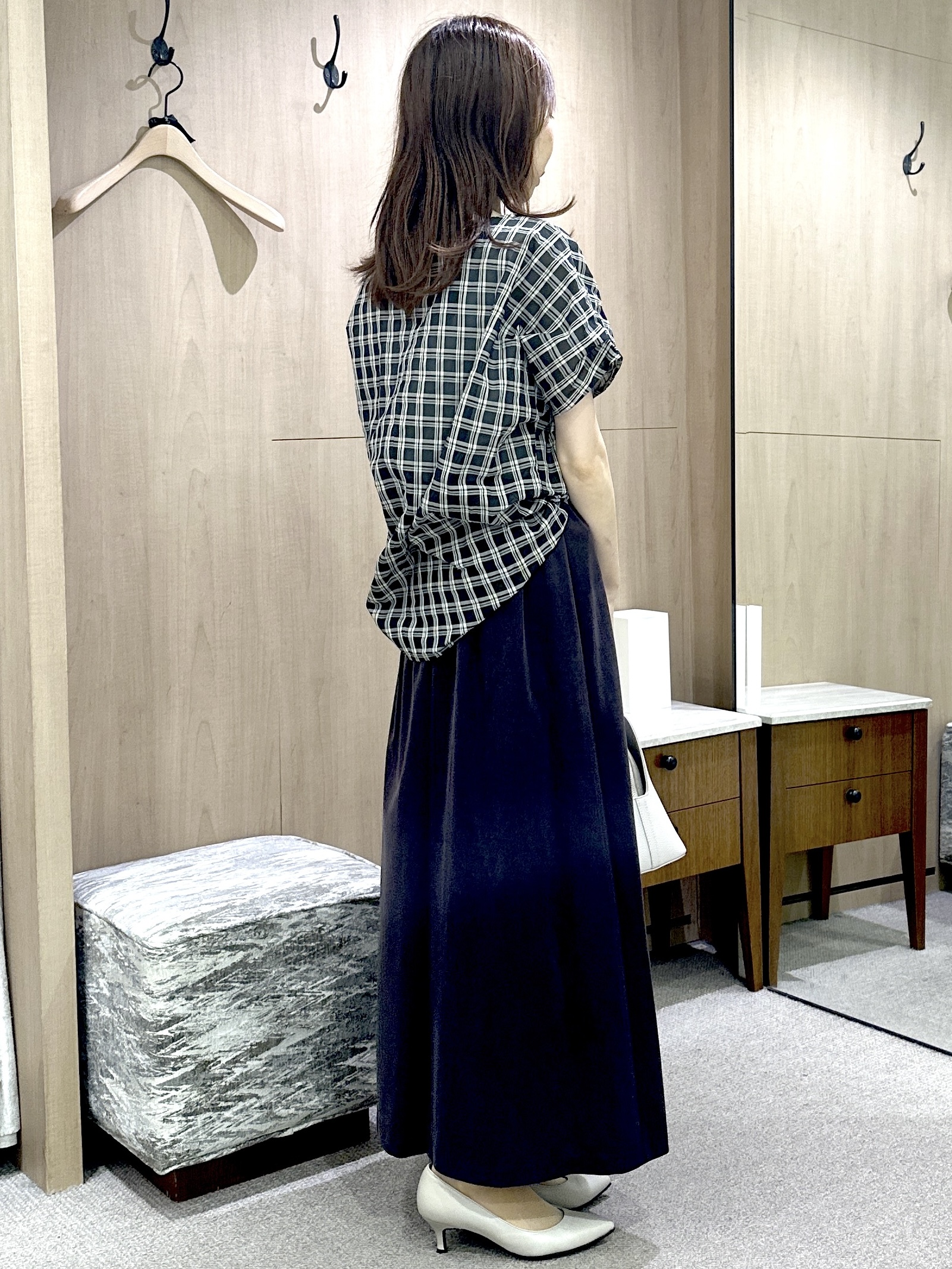 Miwaさんの「UNTITLED｜リネンミックスバンドカラーシャツ」を使ったコーディネート