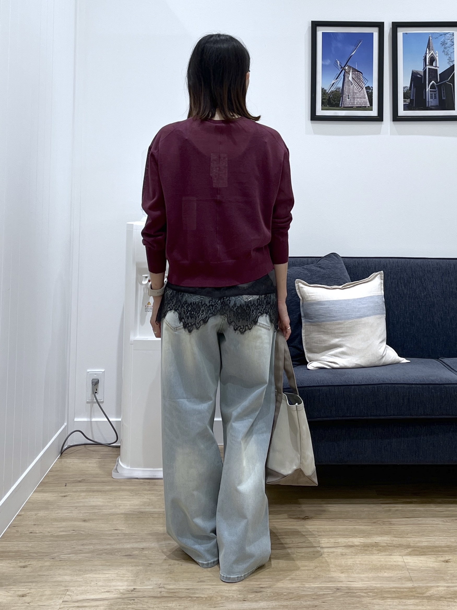 canaさんの「Dessin｜ペーパータッチ クルーネックカーディガン」を使ったコーディネート