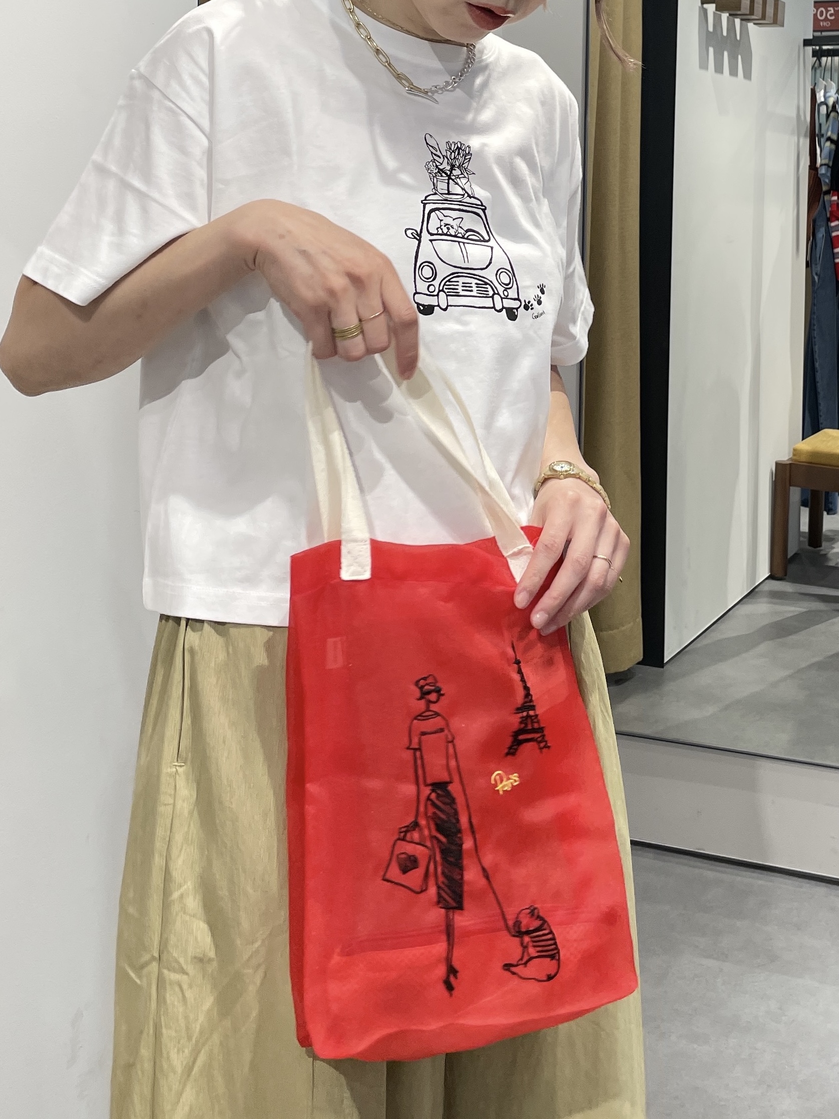 mikuさんの「INDIVI｜フレンチブルTシャツ」を使ったコーディネート
