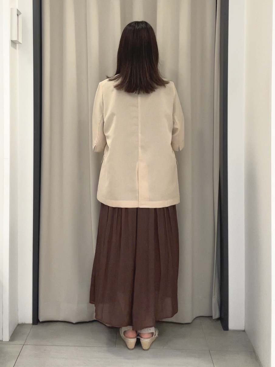 Nao さんの「grove｜【洗濯機OK/ひんやり】軽く羽織れるハーフスリーブジャケット」を使ったコーディネート