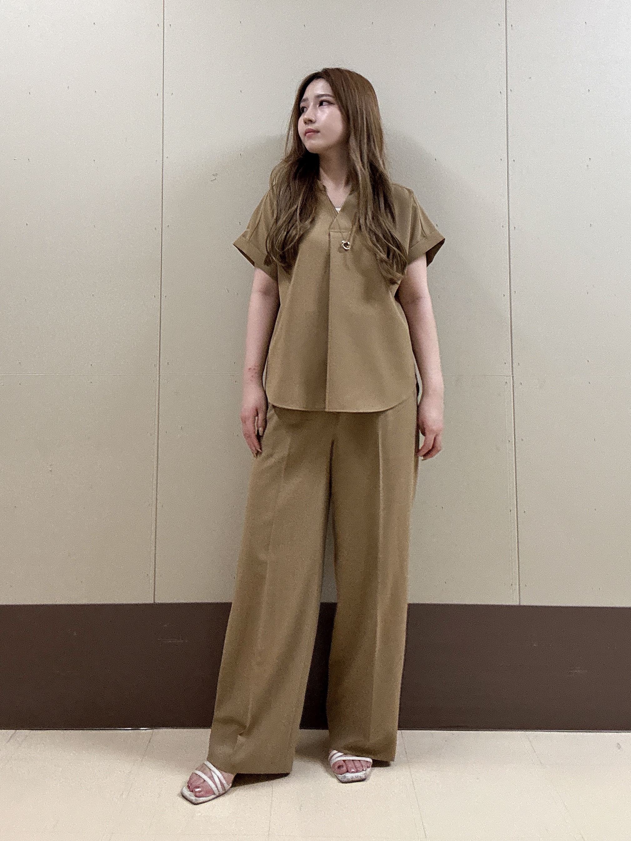 rimaさんの「UNTITLED｜【セットアップ可/通気性/UVカット】エアリークールブラウス」を使ったコーディネート