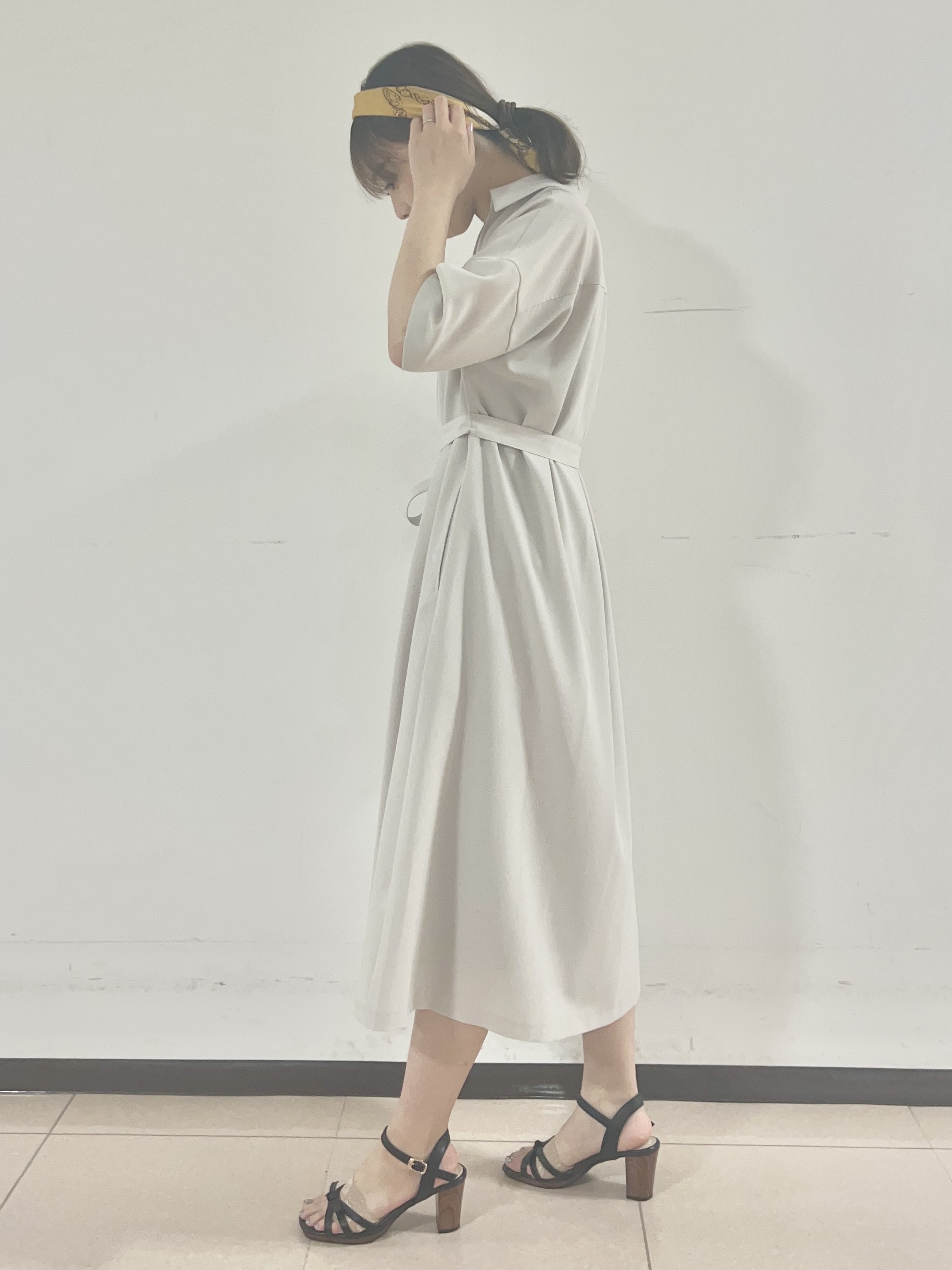 りおさんの「UNTITLED｜【UVカット/接触冷感/通気性】エアリークールワンピース」を使ったコーディネート