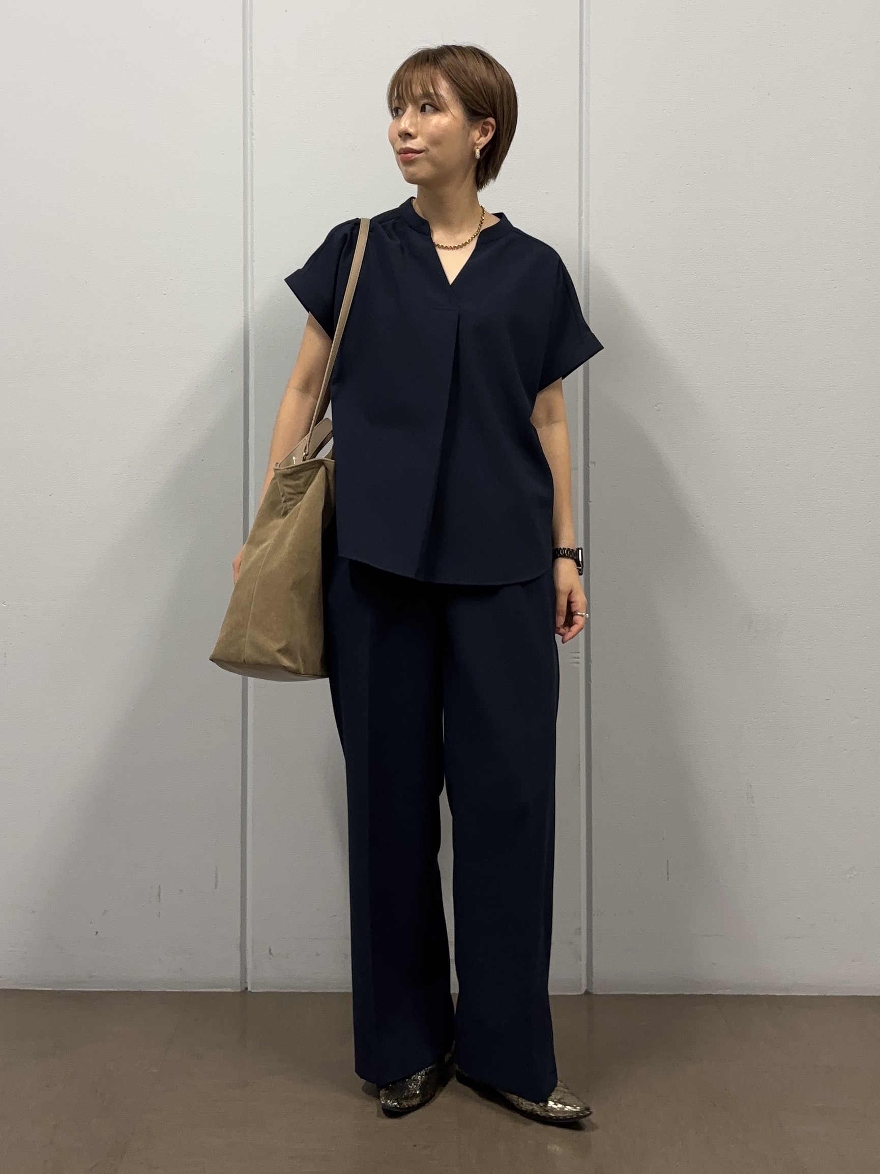 tsujiさんの「UNTITLED｜【セットアップ可/通気性/UVカット】エアリークールブラウス」を使ったコーディネート
