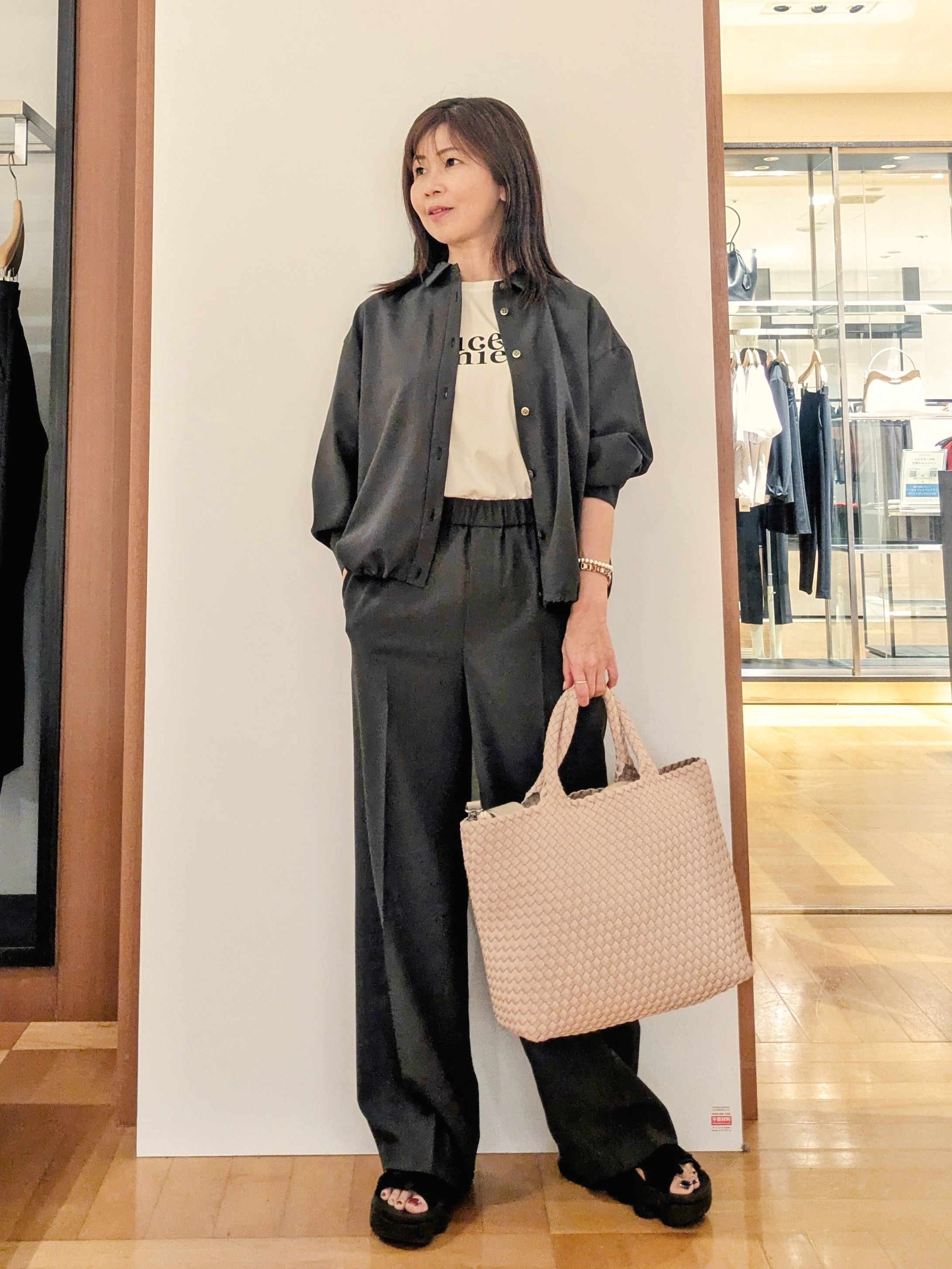 laverさんの「UNTITLED｜シアーチェックブラウス」を使ったコーディネート
