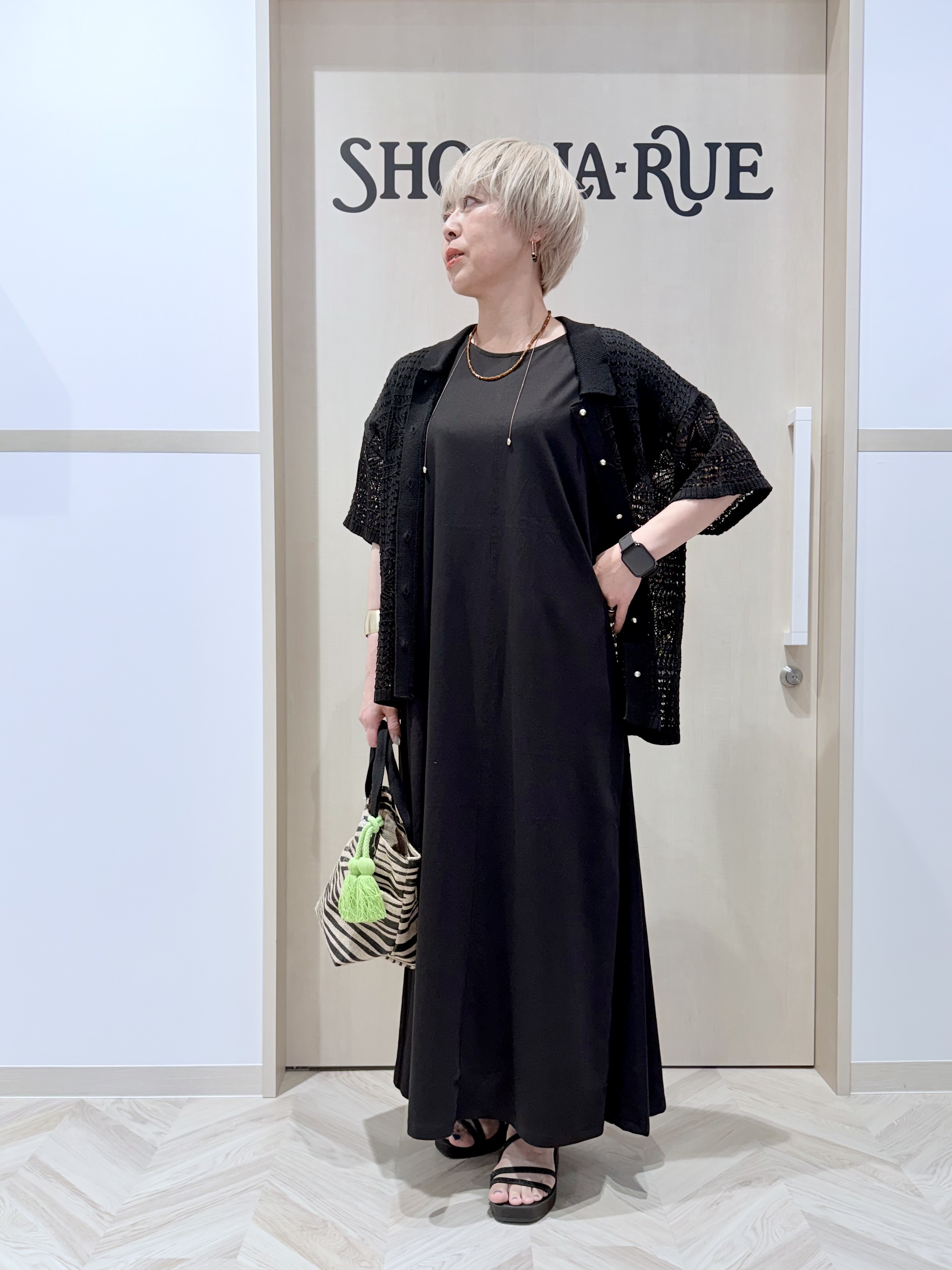 chieさんの「SHOO･LA･RUE｜レースニットカーディガン」を使ったコーディネート