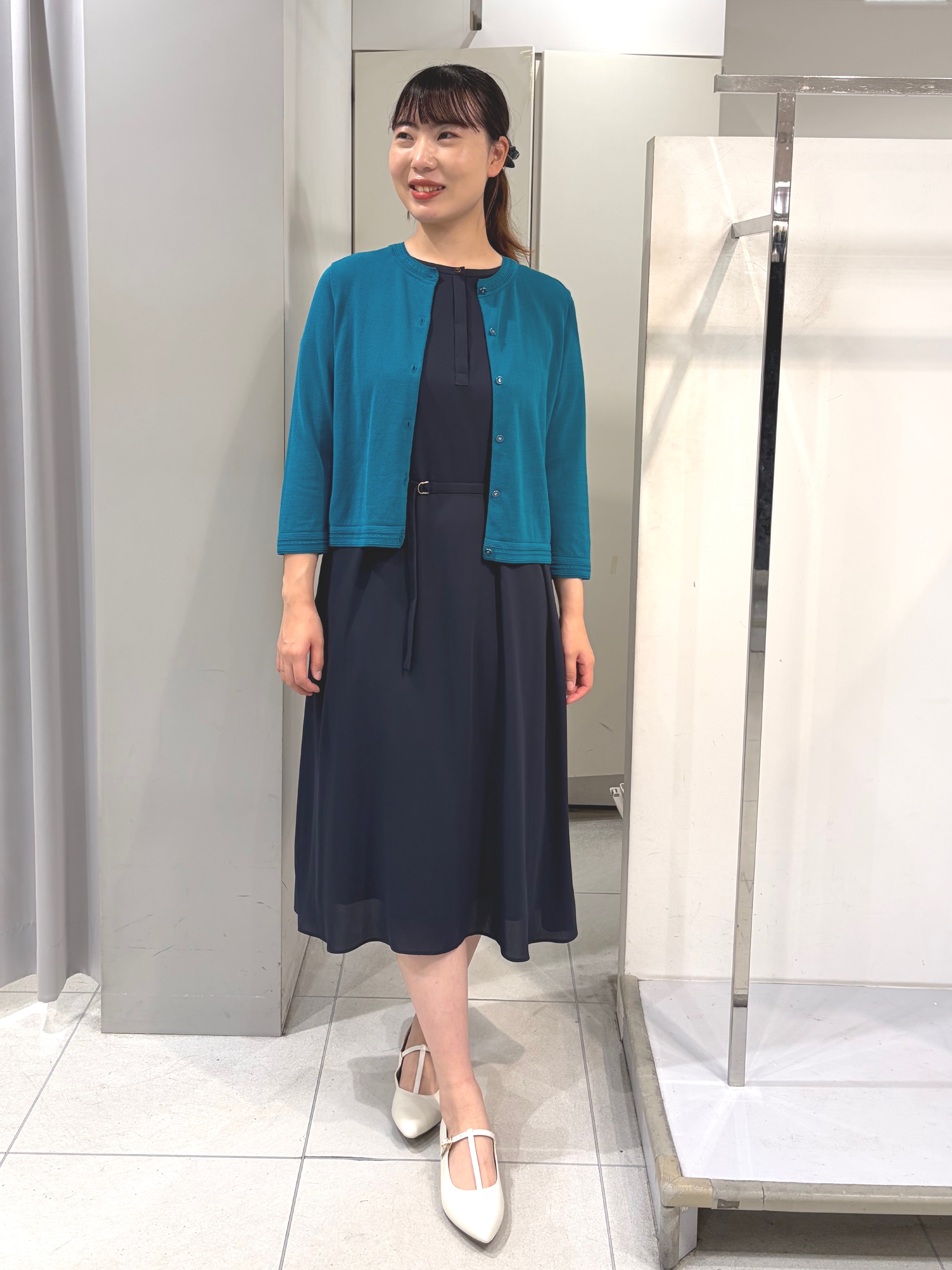 AZUSAさんの「Reflect｜七分袖ニットカーディガン」を使ったコーディネート