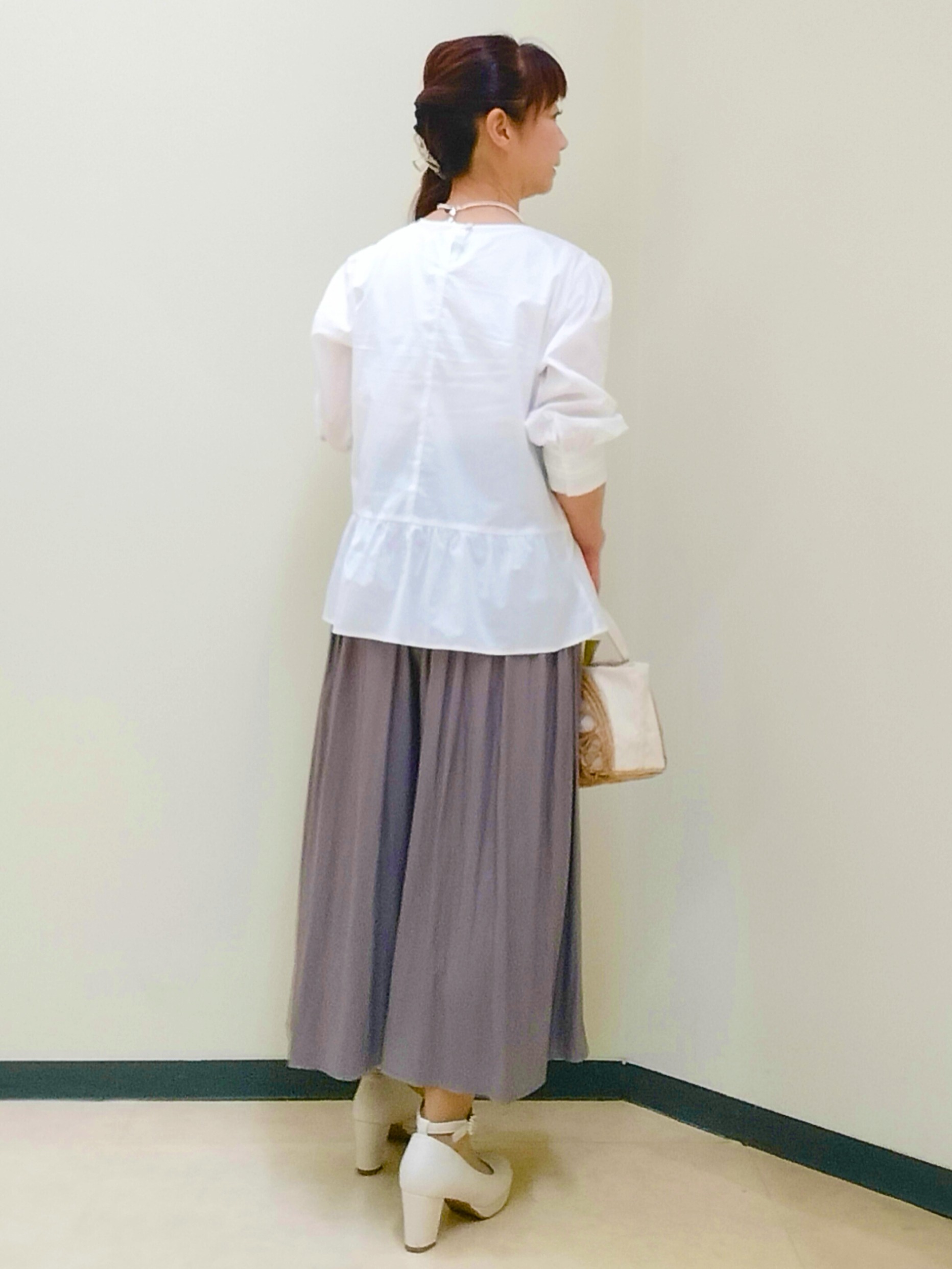 花さんの「Reflect｜【手洗い可】ピンタックレースブラウス」を使ったコーディネート