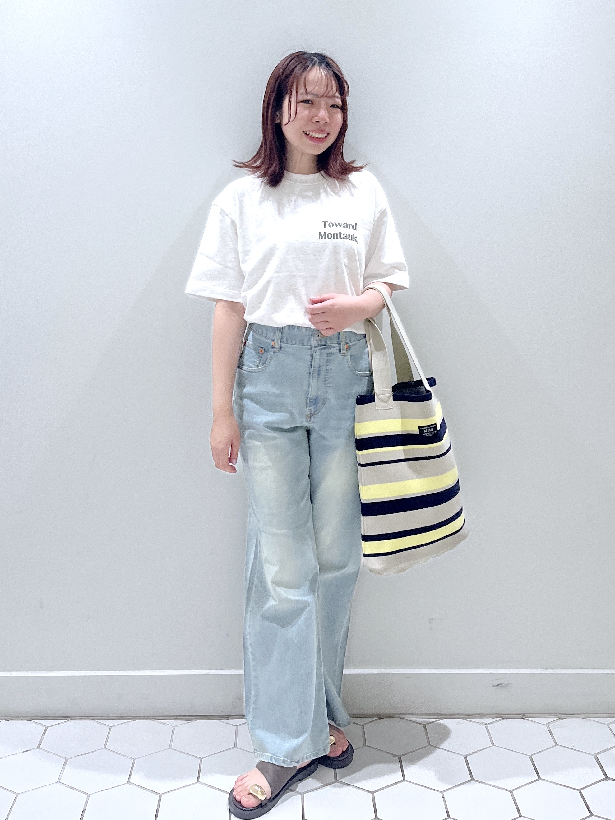 Makinoさんの「Dessin｜ドルマンスリーブ シアーシャツブルゾン」を使ったコーディネート