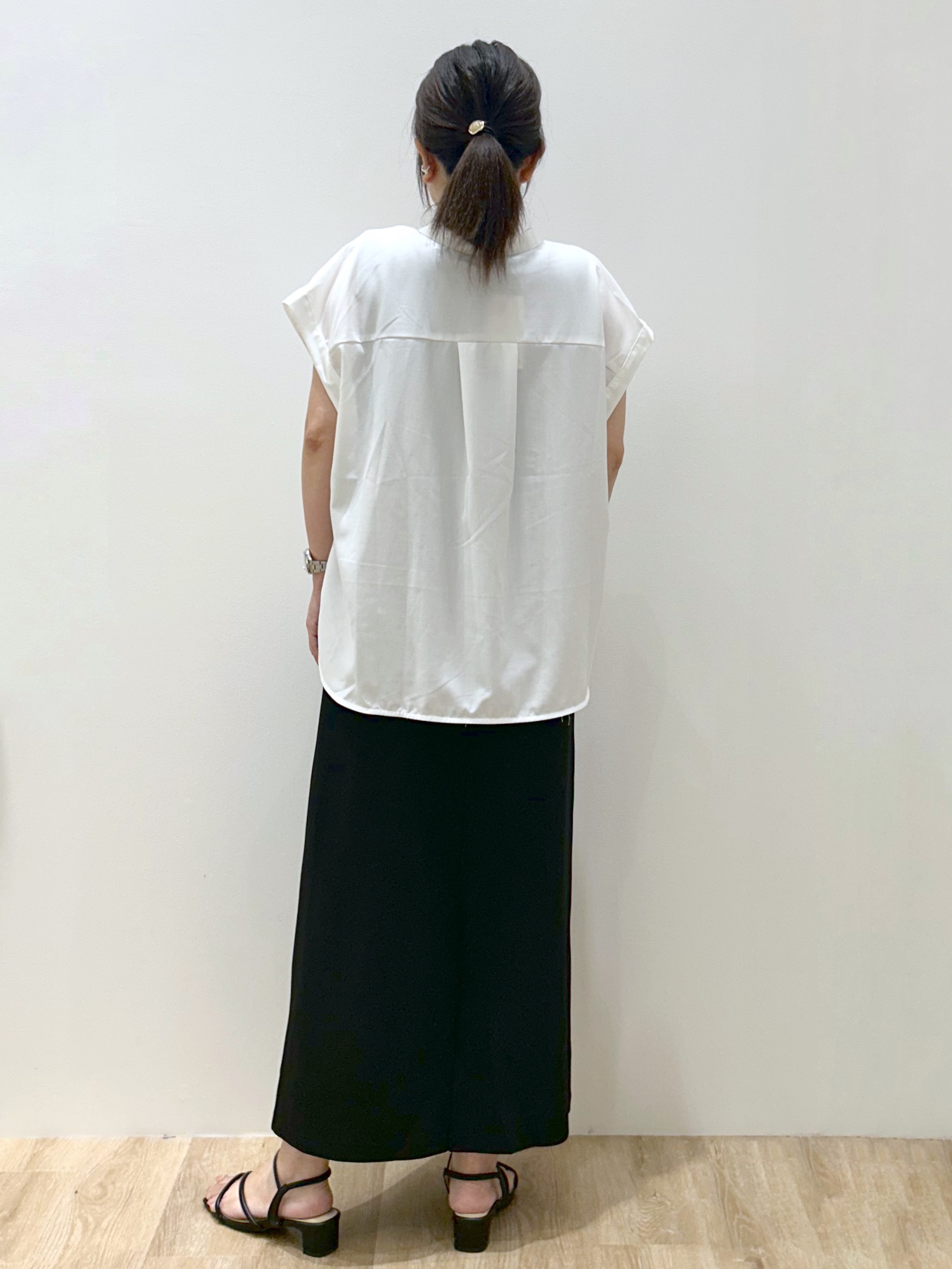 ひろみさんの「OPAQUE.CLIP｜フロントレースブラウス【洗濯機OK】」を使ったコーディネート