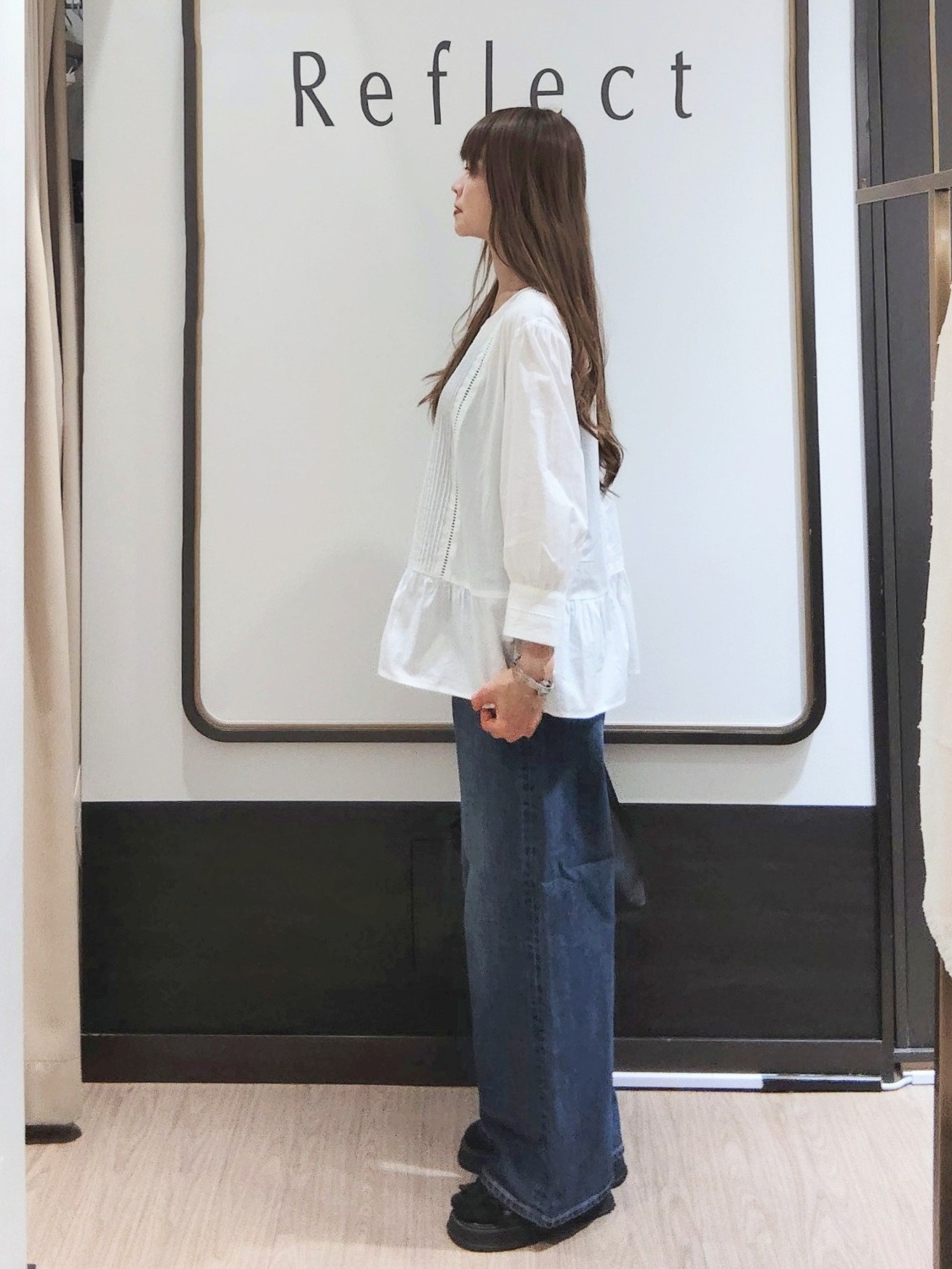 Chiiさんの「Reflect｜【手洗い可】ワイドシルエットデニム」を使ったコーディネート