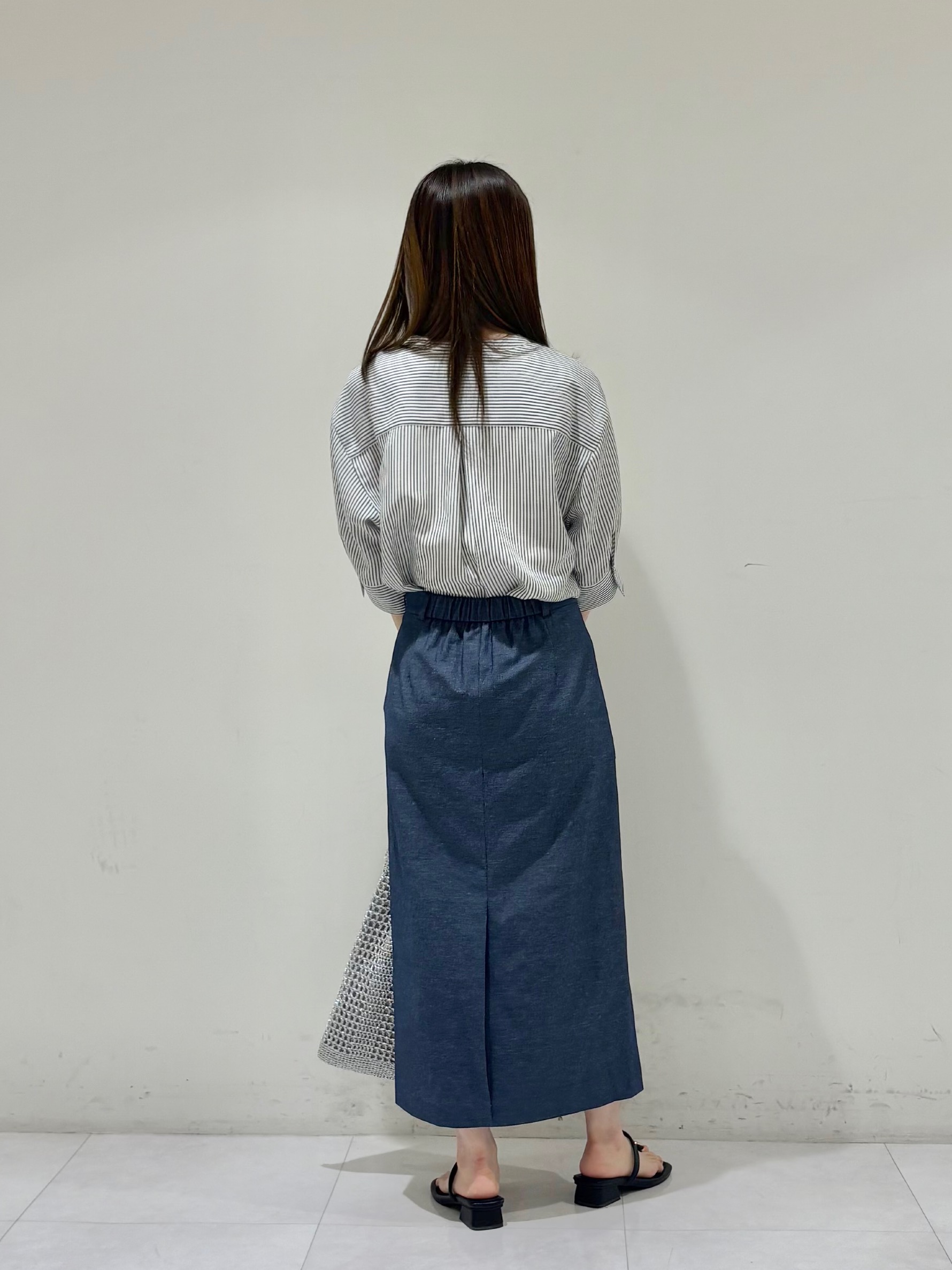 kyokaさんの「UNTITLED｜【洗える/後ろウエストゴム】オックスアイラインスカート」を使ったコーディネート