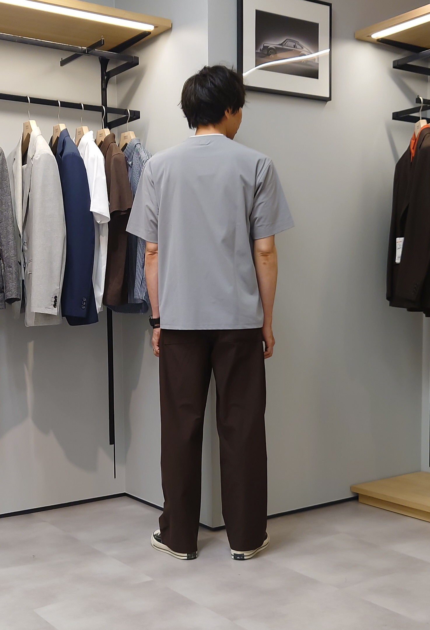 kawamuさんの「TAKEO KIKUCHI｜【汗染み軽減】フェイクレイヤー ワンポイント プルオーバー」を使ったコーディネート