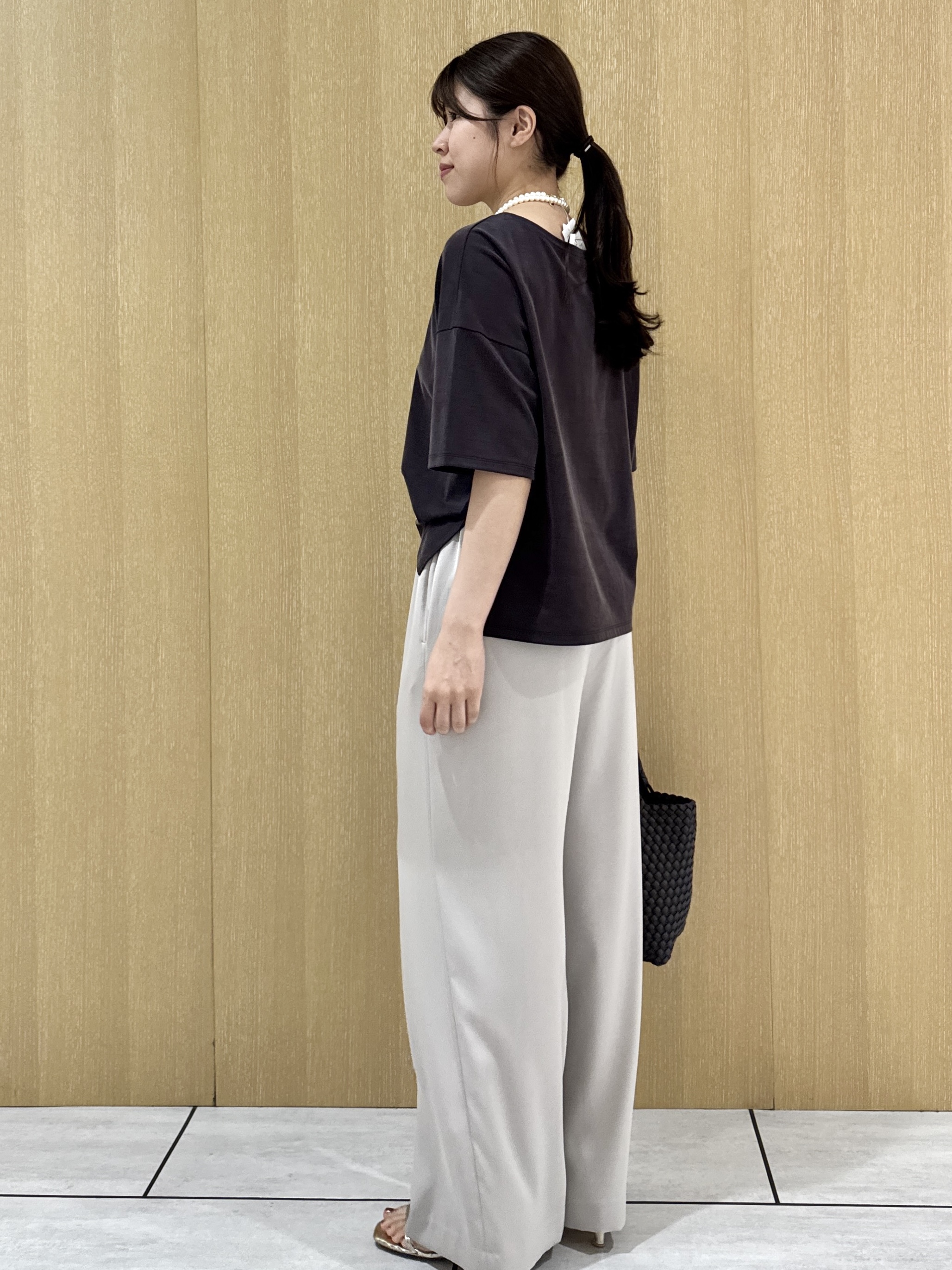 nanaさんの「UNTITLED｜【セットアップ可/接触冷感】ヴィンテージライクドルマンカットソー」を使ったコーディネート