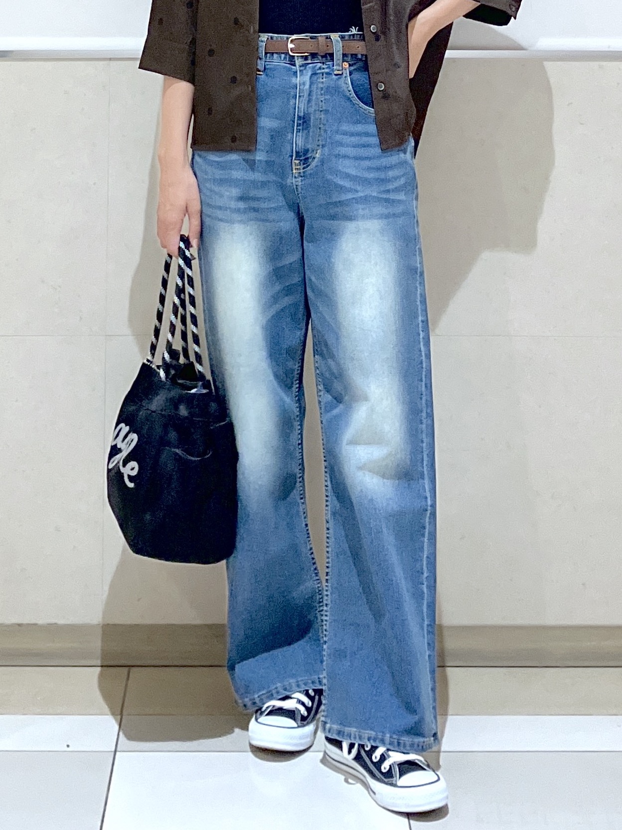 eriko さんの「Dessin｜【セットアップ可】ドットプリント ハーフスリーブシャツ」を使ったコーディネート