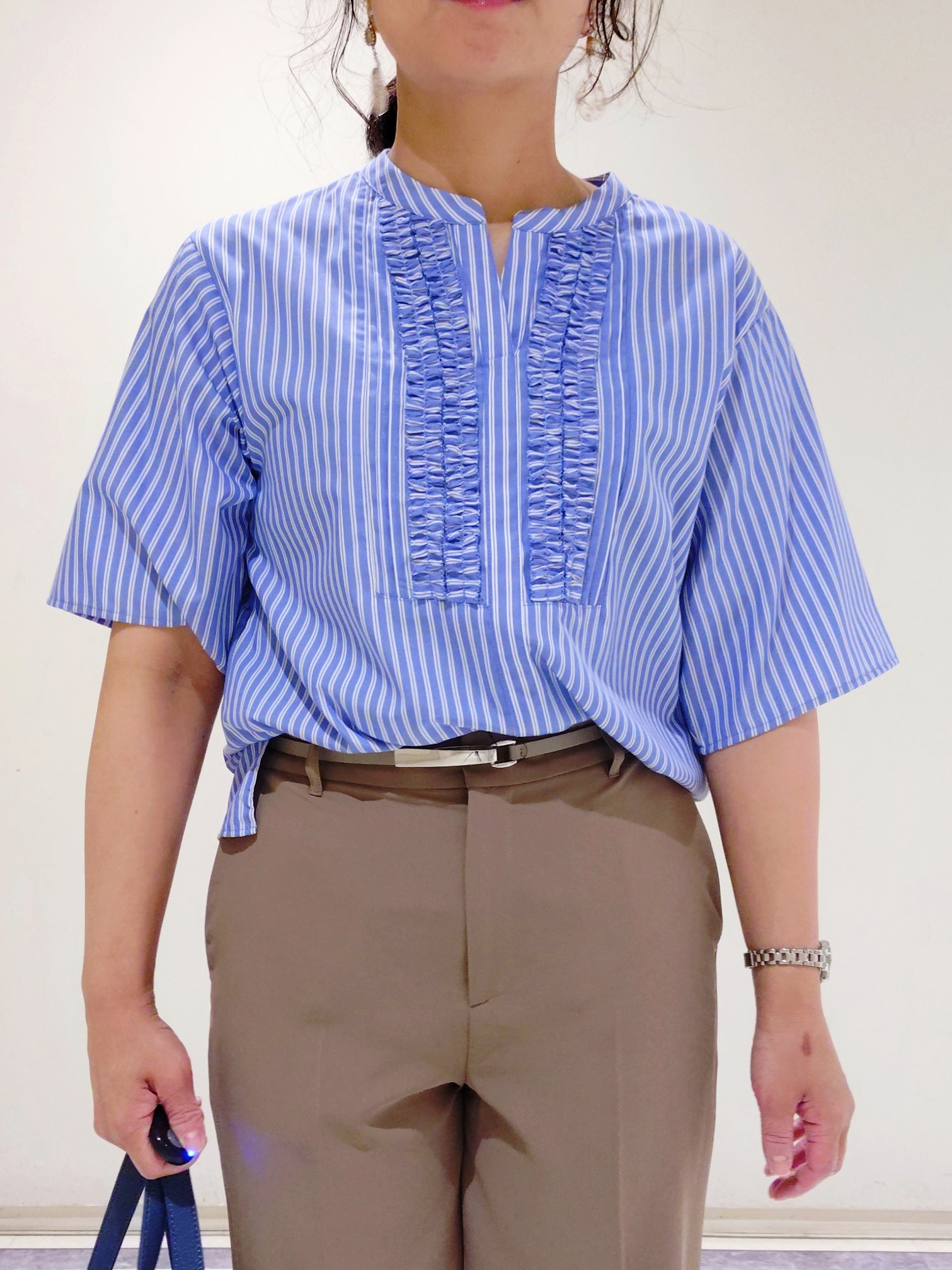TOMOMIさんの「INDIVI｜【新作登場！着る日傘】 ワイドストレートパンツ」を使ったコーディネート