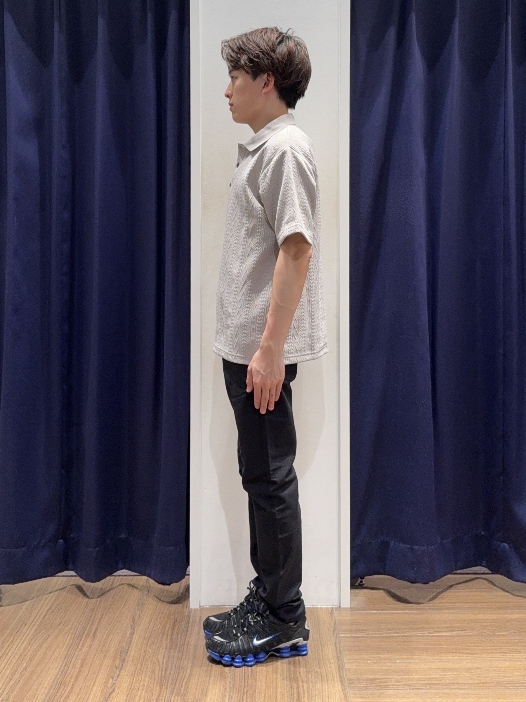 カシマさんの「THE SHOP TK｜【シンプルすぎない大人の表情】ケーブルフクレポロシャツ 吸水速乾/UVケア/洗濯機OK」を使ったコーディネート