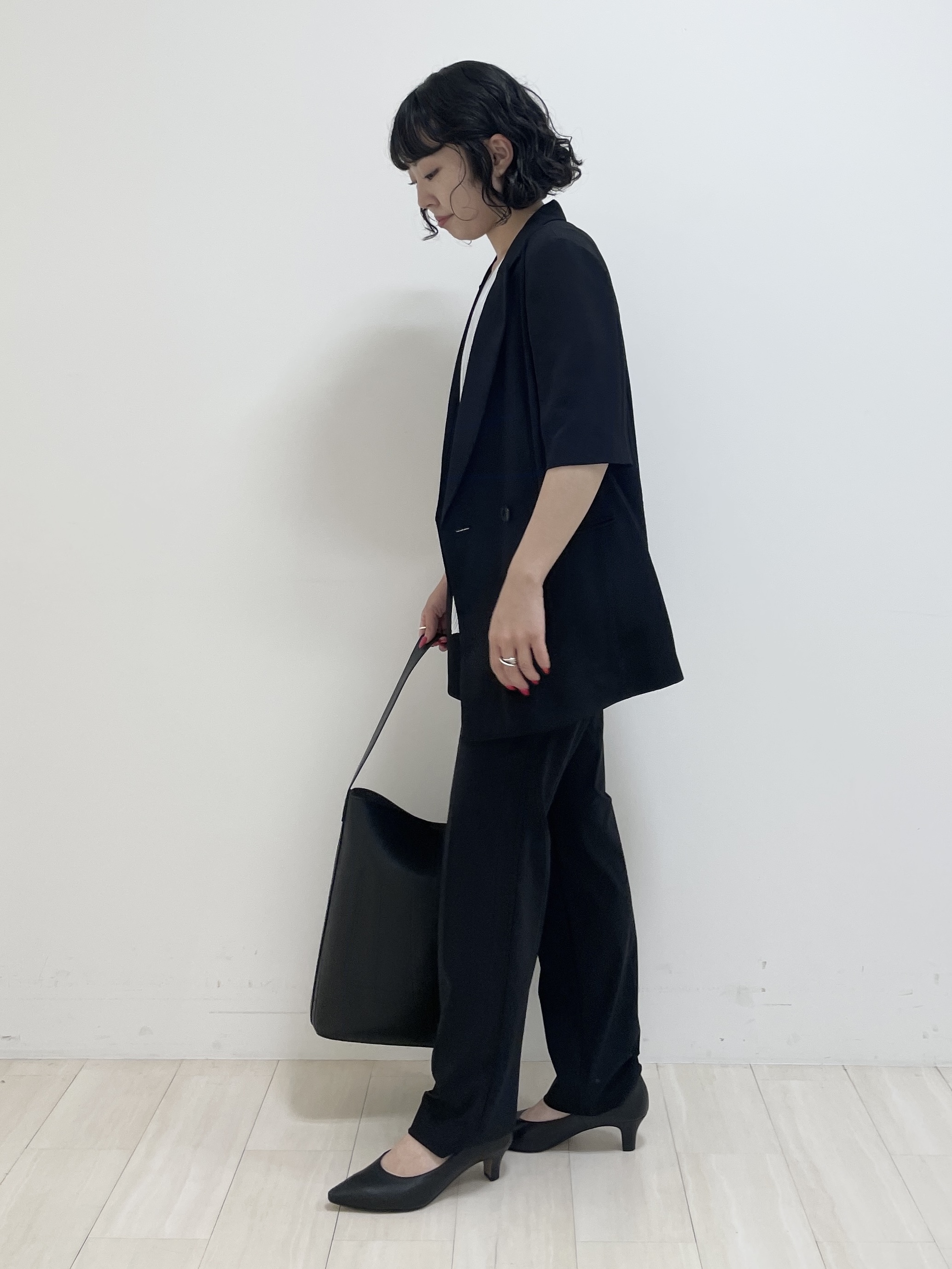kanaさんの「INDIVI｜【着る日傘】ハーフスリーブダブルジャケット」を使ったコーディネート