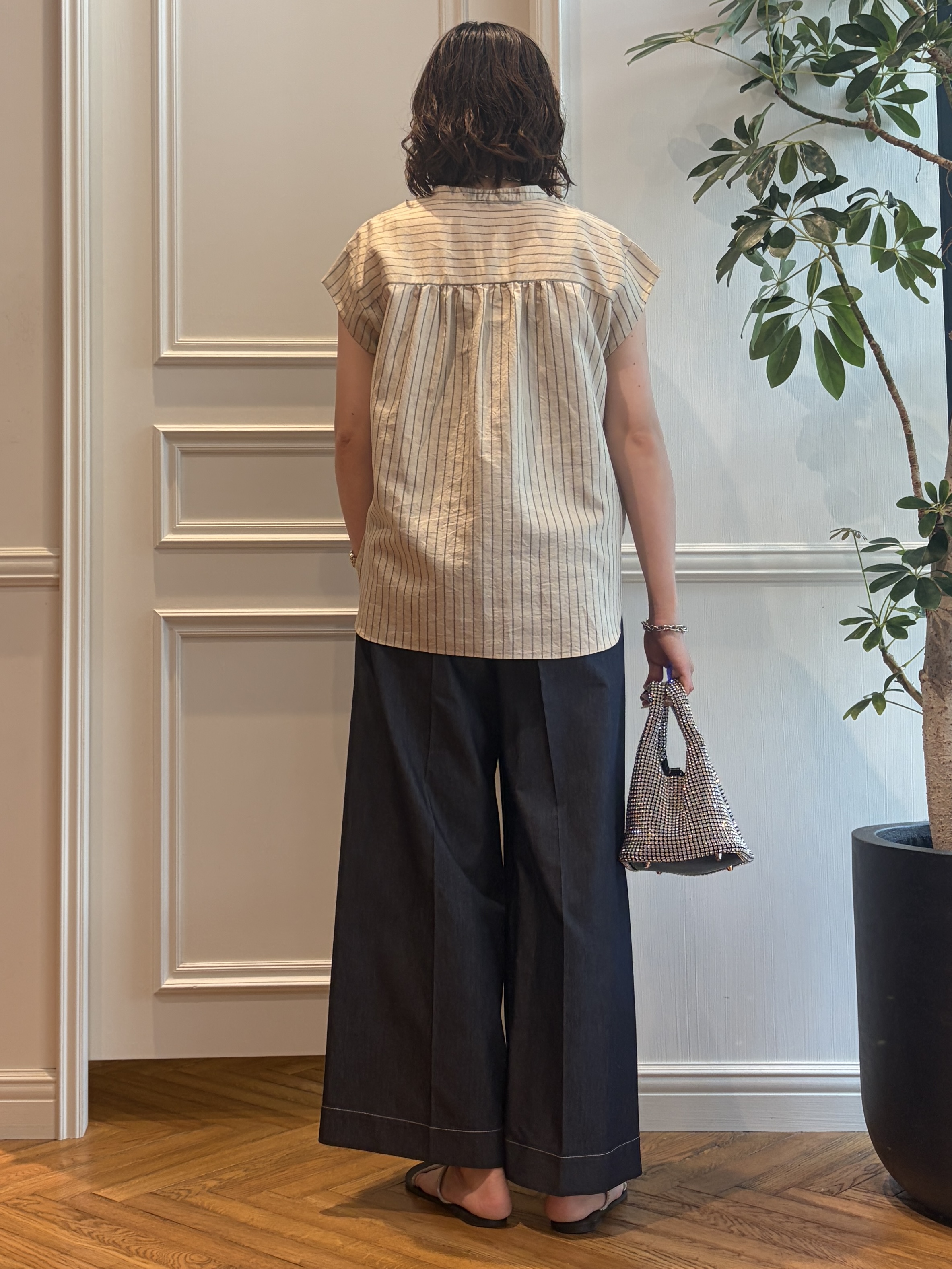 nakaoさんの「DRESSTERIOR｜【接触冷感】イージーウエスト ワイドデニム」を使ったコーディネート