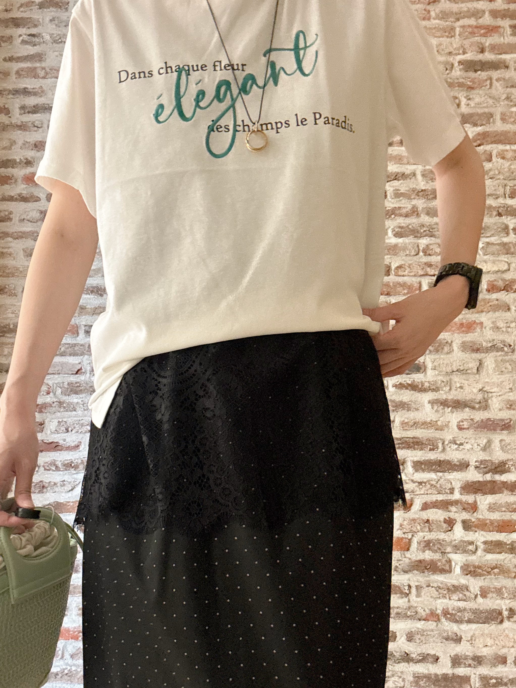 しばさんの「THE SHOP TK｜【ひんやり/吸水速乾】プリントアソートTシャツ」を使ったコーディネート