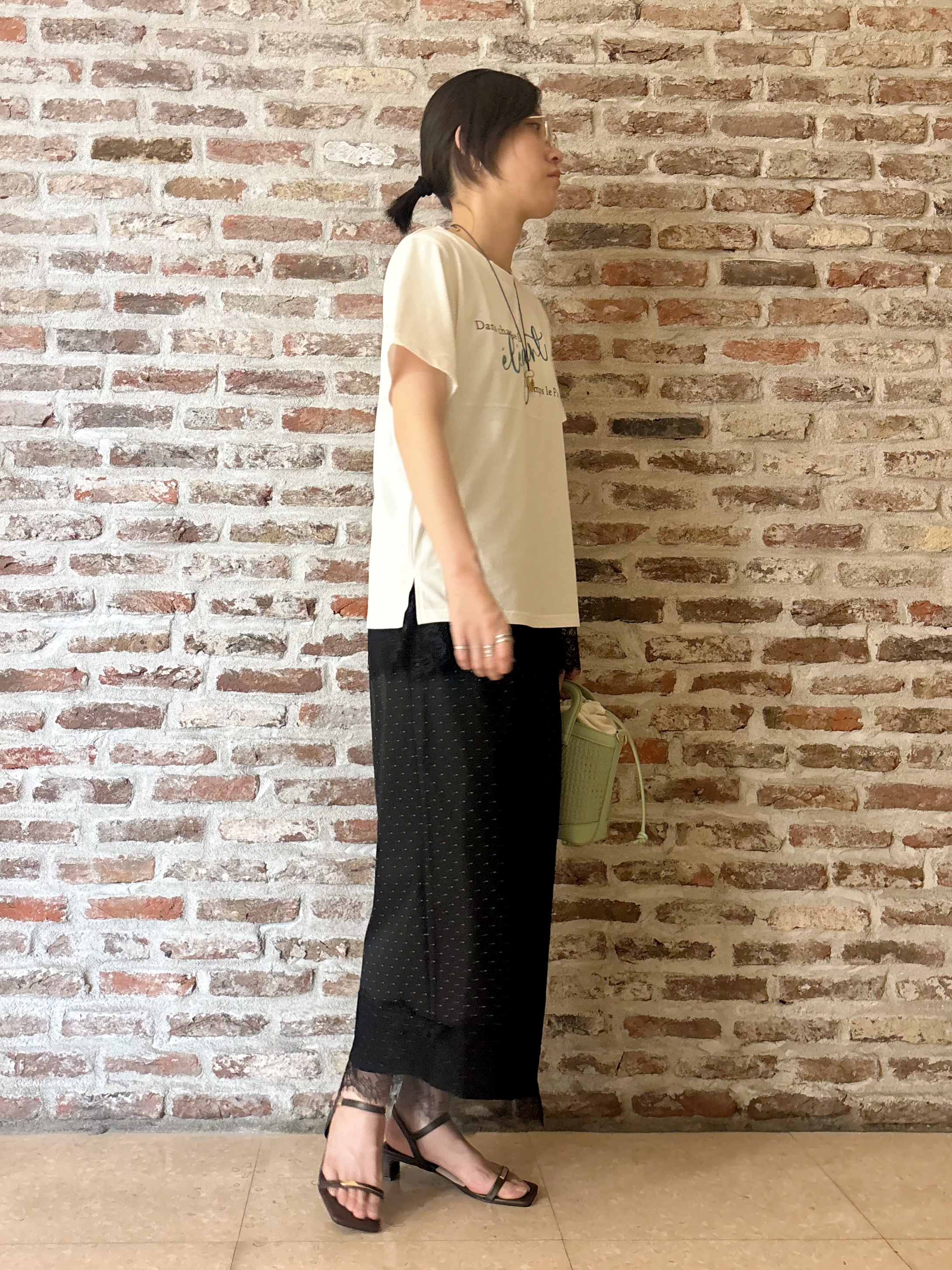 しばさんの「THE SHOP TK｜【ひんやり/吸水速乾】プリントアソートTシャツ」を使ったコーディネート