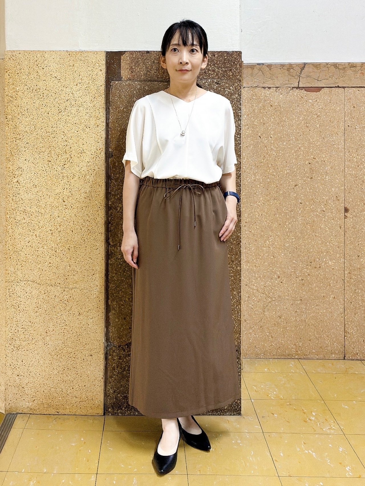 hattoriさんの「INDIVI｜【着る日傘】ドルマントップス」を使ったコーディネート