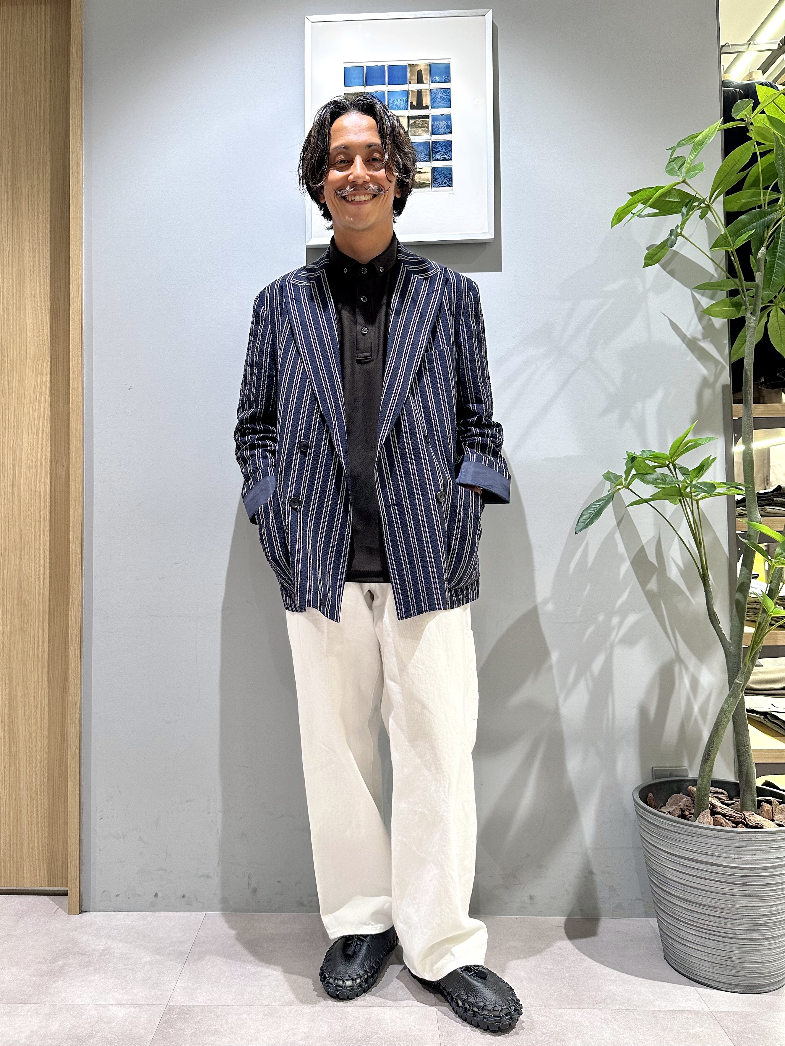 obaさんの「TAKEO KIKUCHI｜【BOWLER HAT LABEL】サッカーストライプ ダブルジャケット」を使ったコーディネート