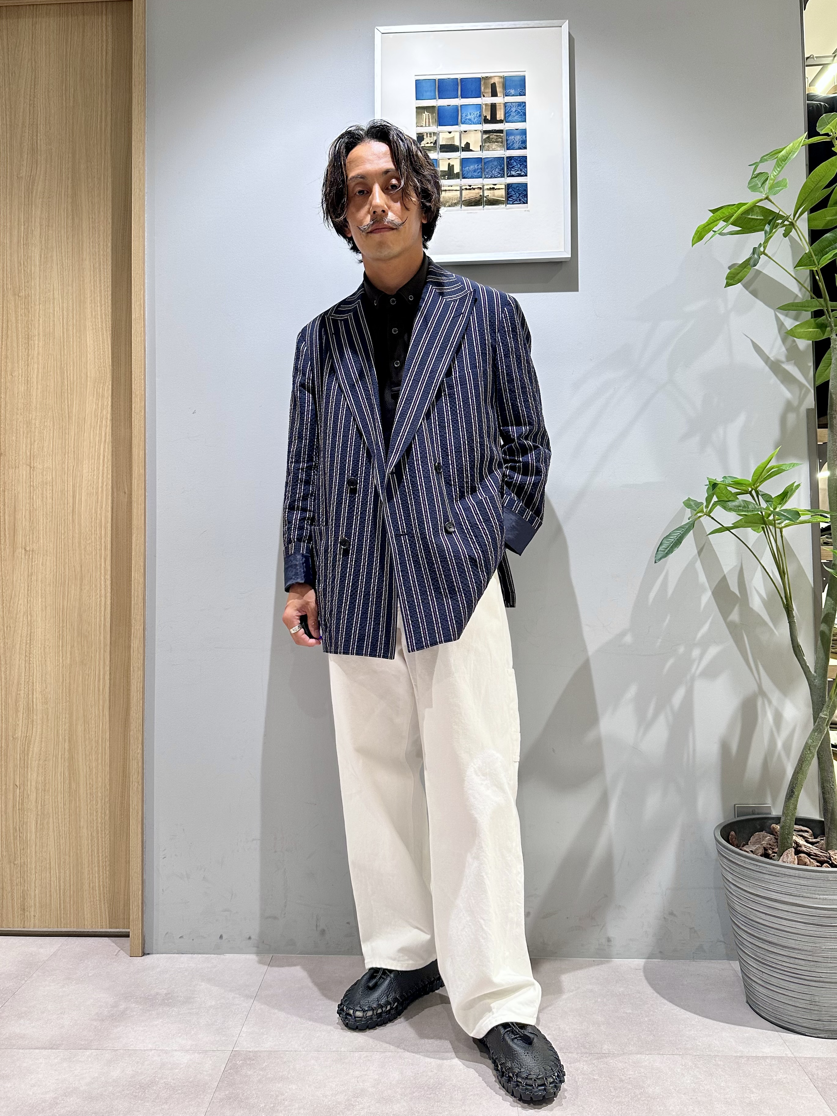 obaさんの「TAKEO KIKUCHI｜【BOWLER HAT LABEL】サッカーストライプ ダブルジャケット」を使ったコーディネート
