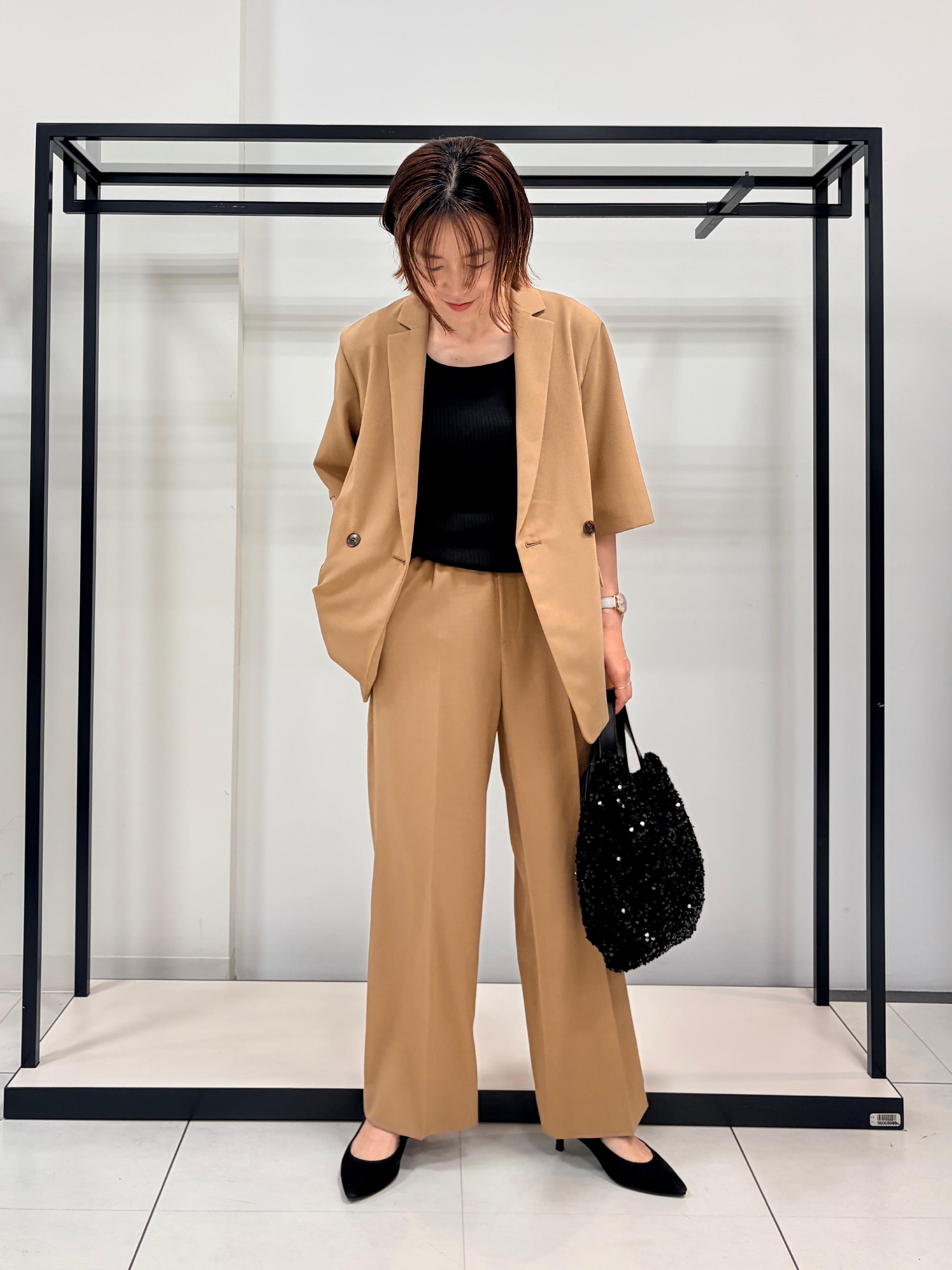 Mikiさんの「UNTITLED｜【セットアップ可/UVカット/通気性】エアリークール半袖ジャケット」を使ったコーディネート