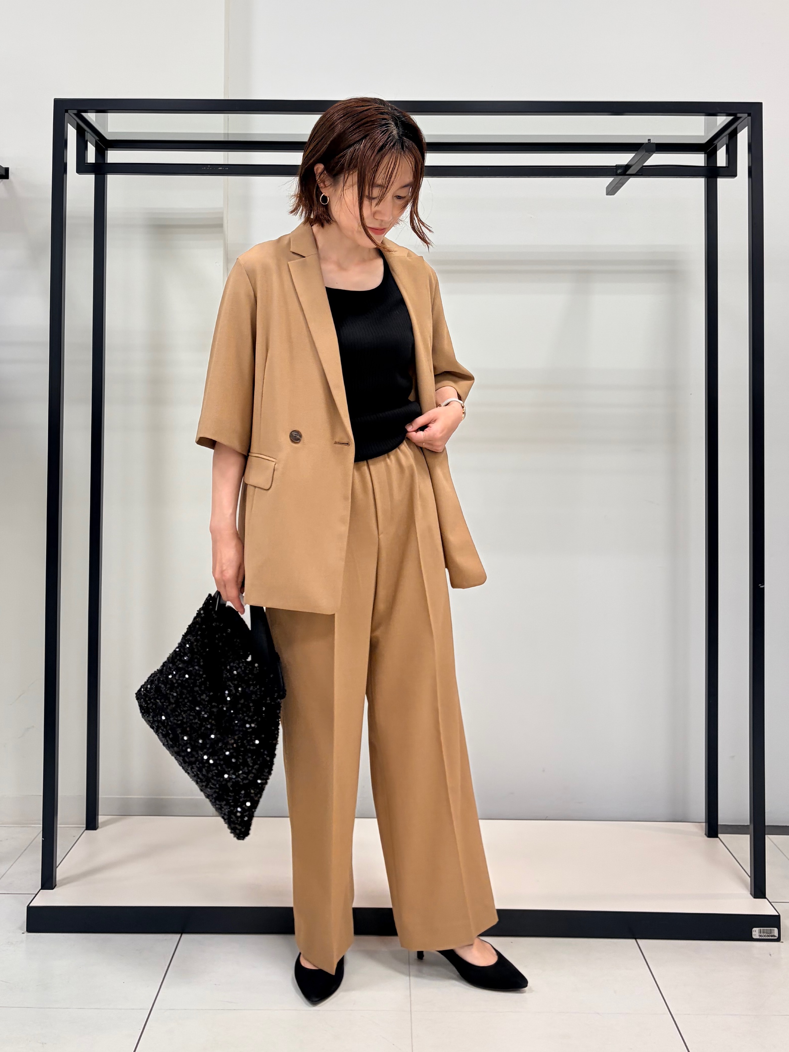Mikiさんの「UNTITLED｜【セットアップ可/UVカット/通気性】エアリークール半袖ジャケット」を使ったコーディネート