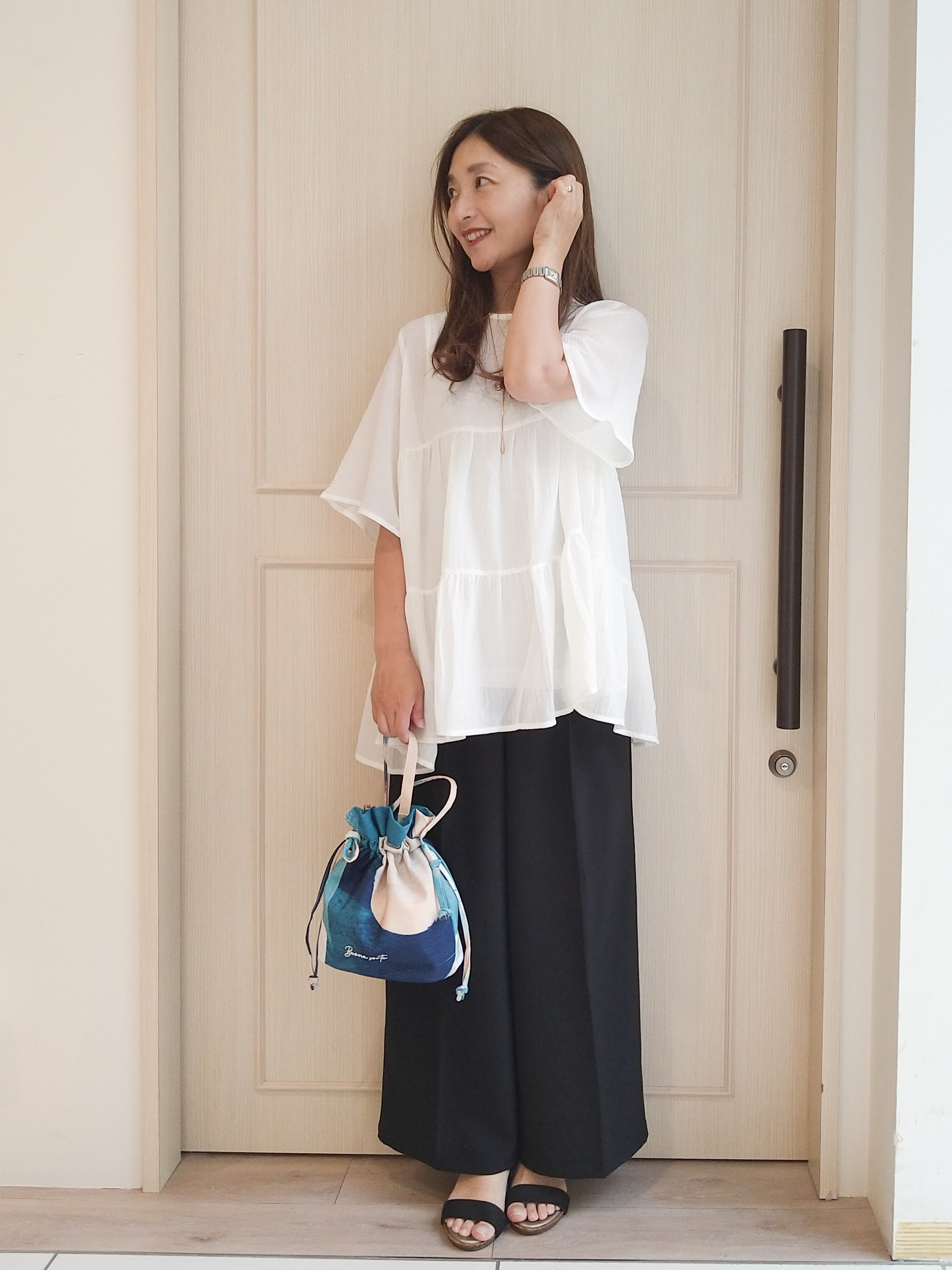 mi-saさんの「SHOO･LA･RUE｜ワッシャーティアードブラウス」を使ったコーディネート