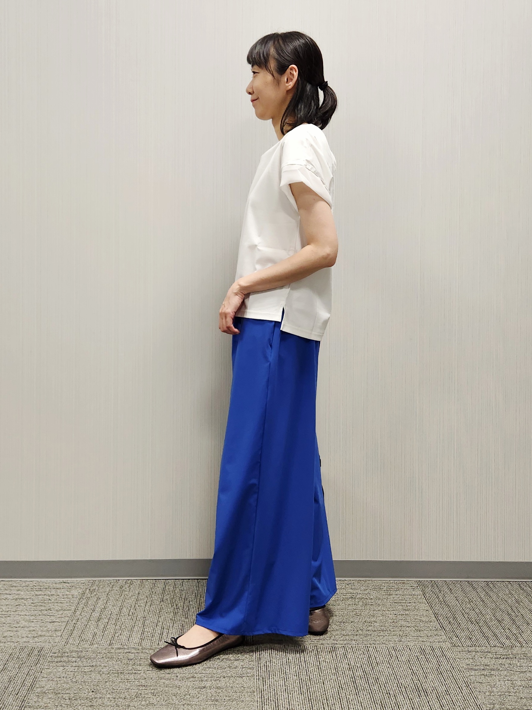naraさんの「Dessin｜【UVカット/接触冷感】美光沢カットソー」を使ったコーディネート