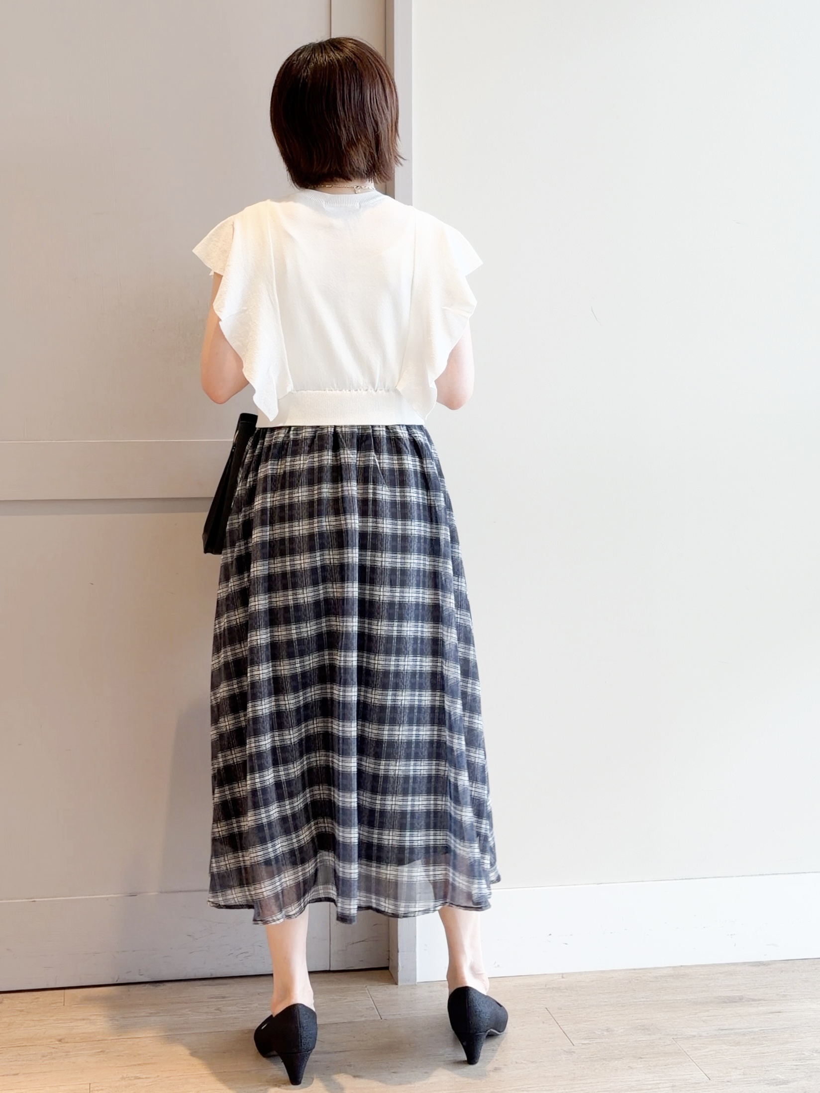 yamakoさんの「grove｜パール＆チェーンY字ネックレス」を使ったコーディネート