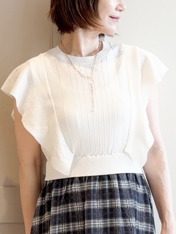 yamakoさんの「grove｜パール＆チェーンY字ネックレス」を使ったコーディネート