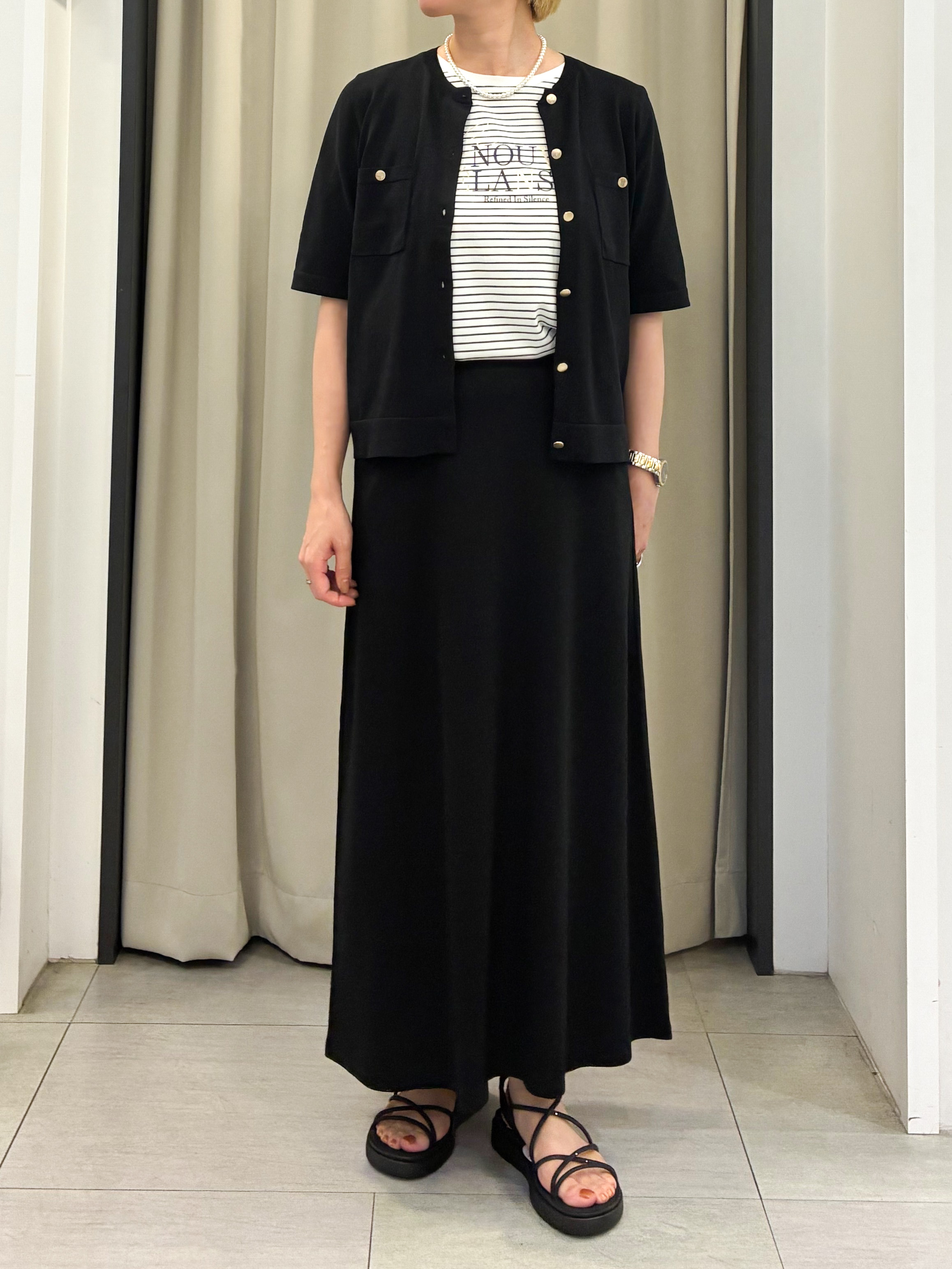 eguchiさんの「grove｜【吸水速乾・UVカット・接触冷感・マシンウォッシャブル】ベーシックMIXロゴプリントT」を使ったコーディネート