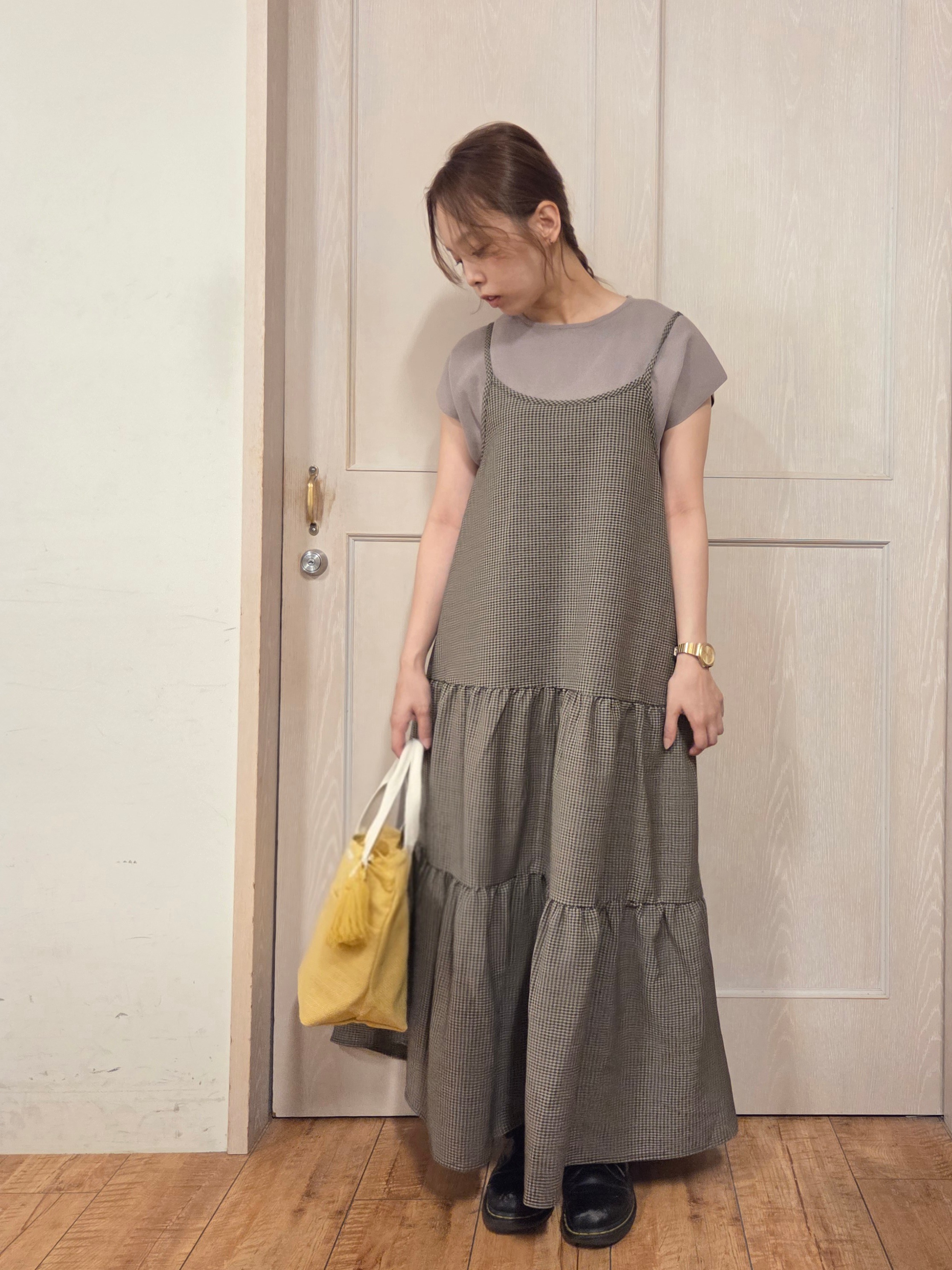 masamiさんの「SHOO･LA･RUE｜【ひんやり/洗濯機可/S-LL】インせず着られる 大人シンプルサマーニット」を使ったコーディネート