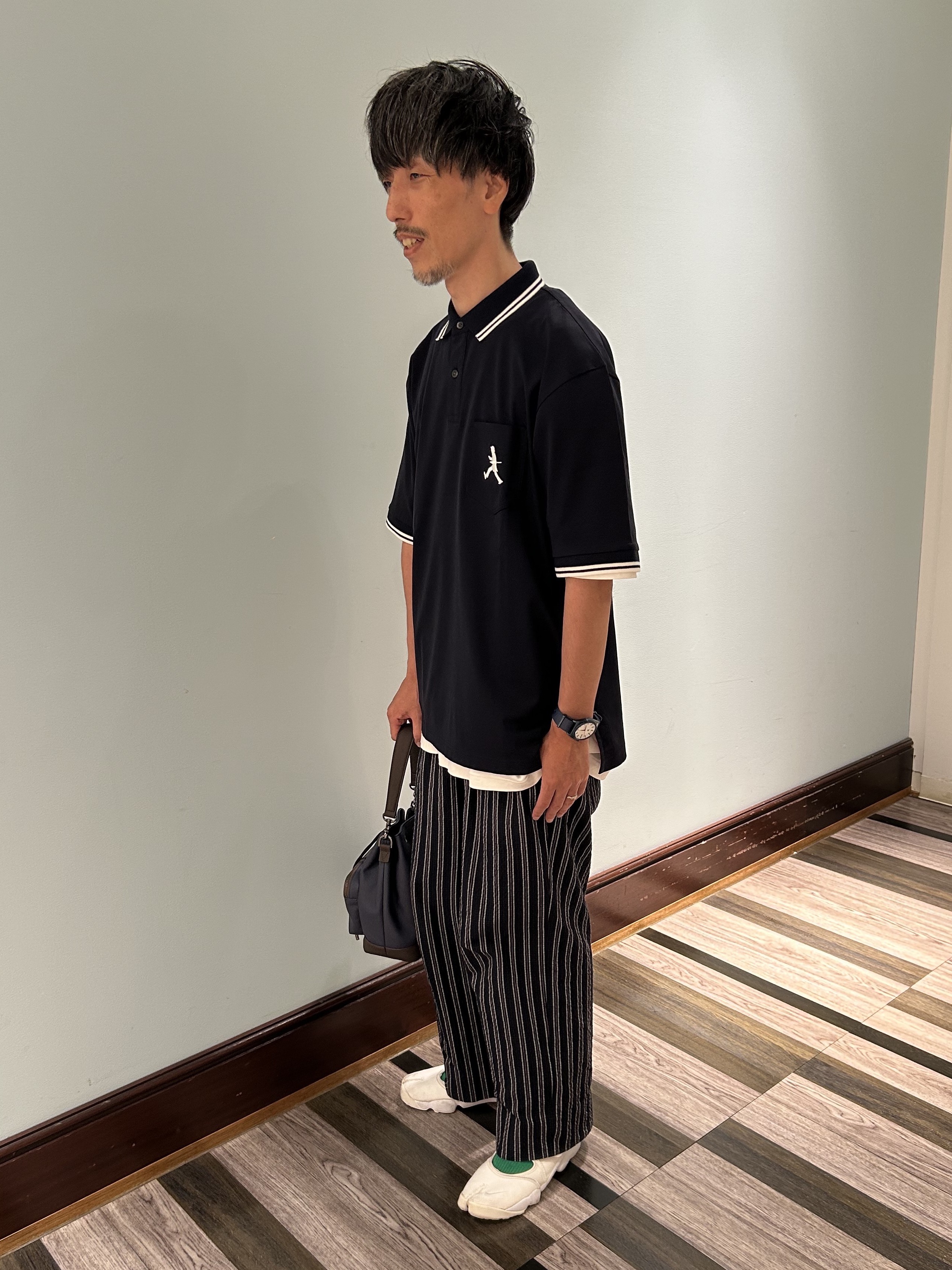 uchihiroさんの「TAKEO KIKUCHI｜【BOWLER HAT LABEL】アイスクリアコットン ボーラーハットウォーカー ポロシャツ」を使ったコーディネート