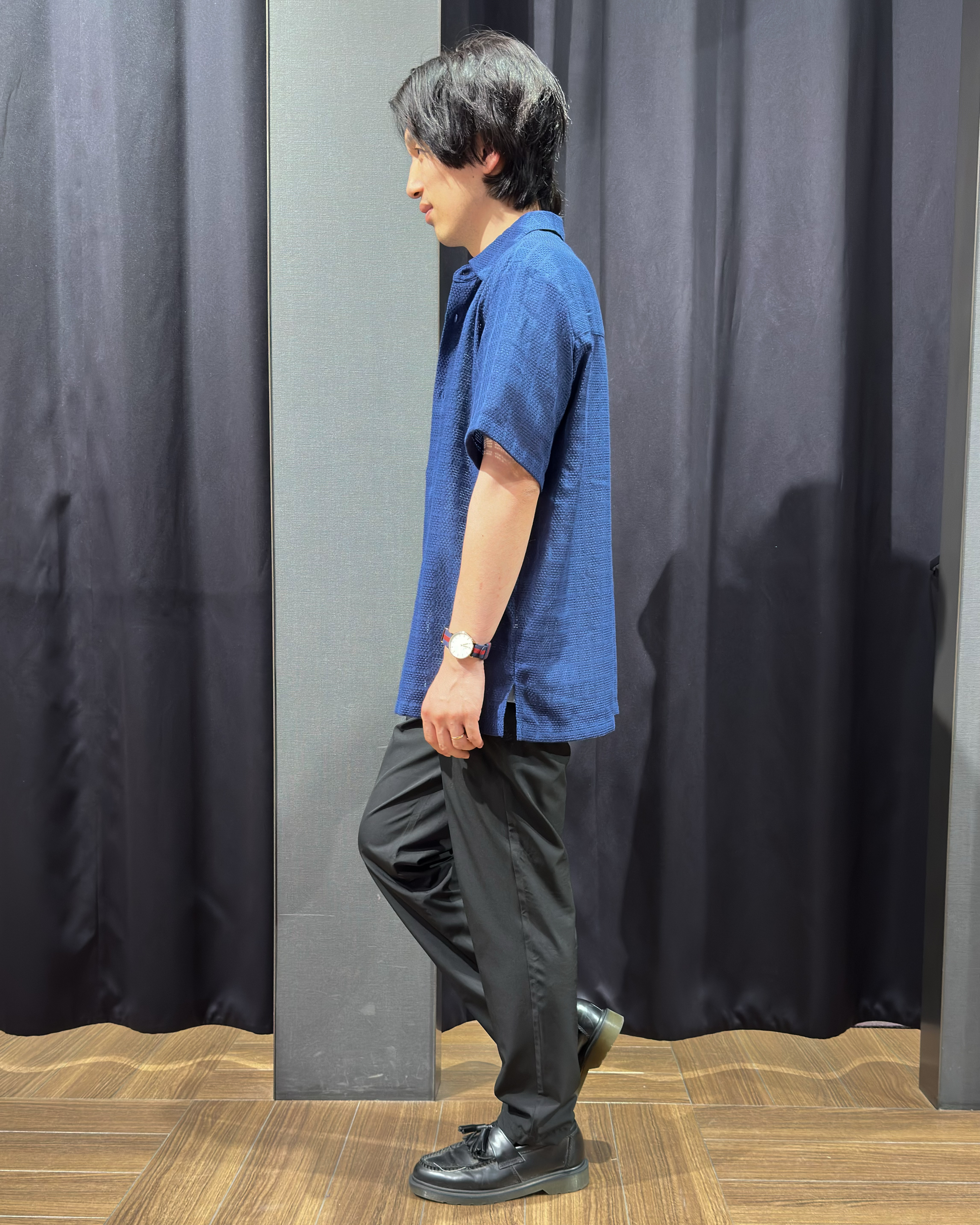 tomoyaさんの「THE SHOP TK｜【洗濯機OK】格子柄メッシュ半袖シャツ」を使ったコーディネート