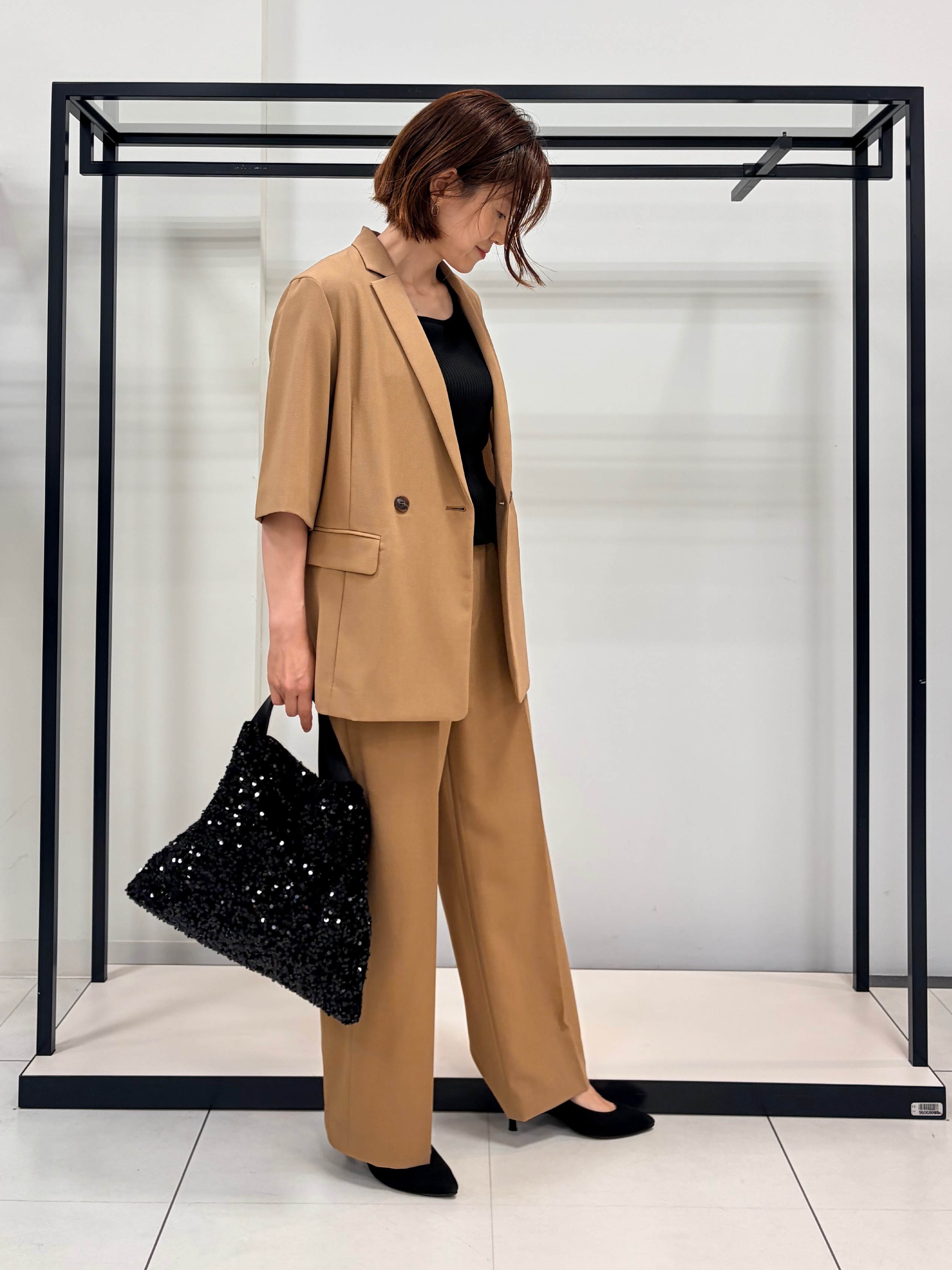 Mikiさんの「UNTITLED｜【セットアップ可/UVカット/通気性】エアリークール半袖ジャケット」を使ったコーディネート