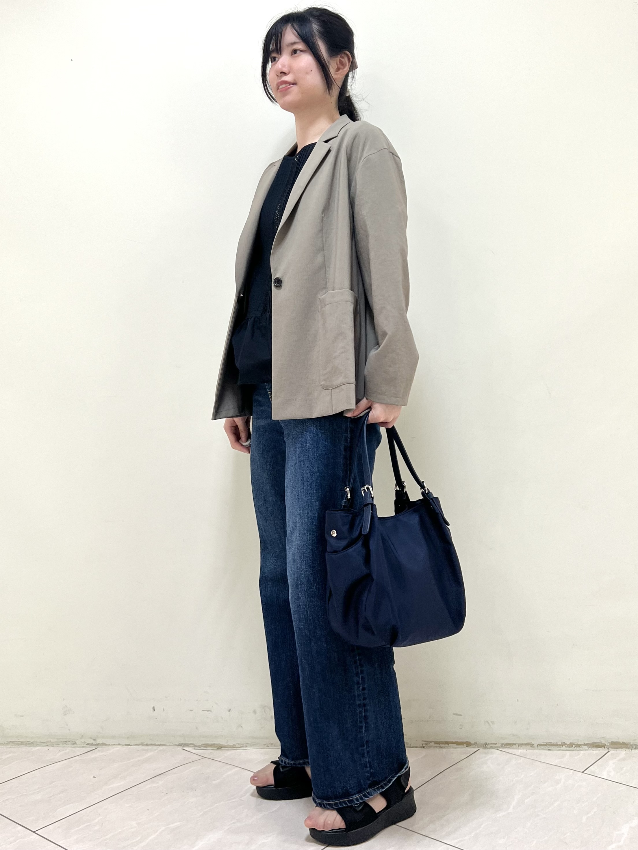 yanaさんの「Reflect｜【SS-4Lサイズ／接触冷感／シワになりにくい】リラクシーテーラードジャケット」を使ったコーディネート