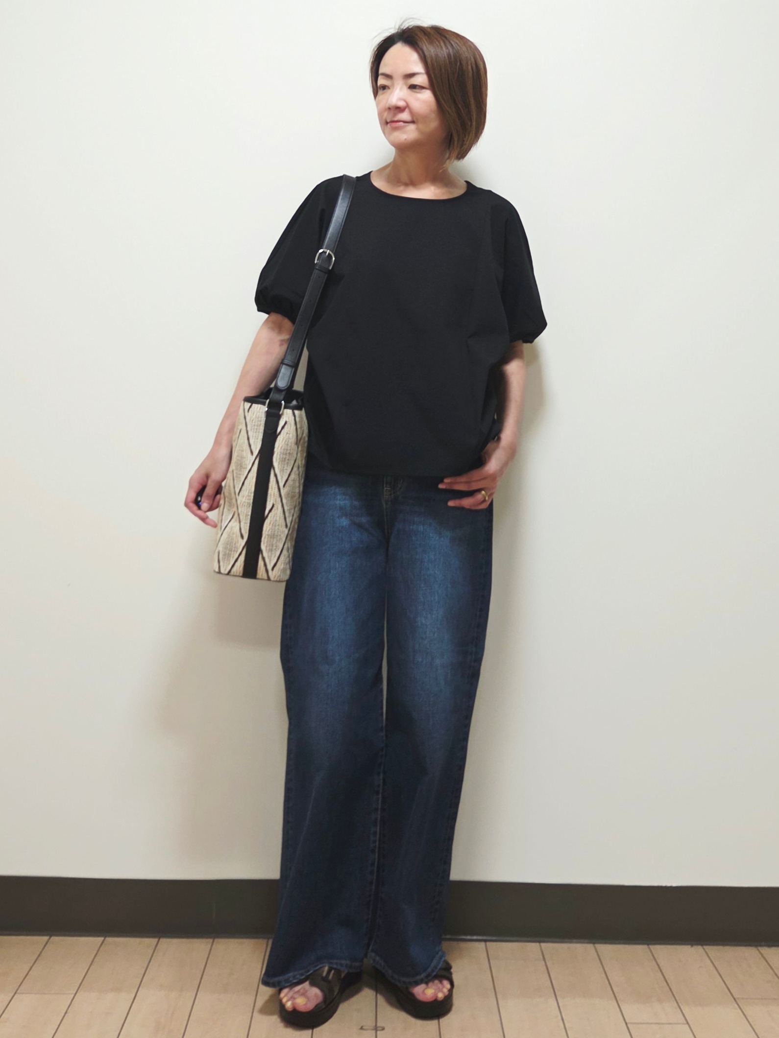 yuuさんの「Reflect｜【UVカット／接触冷感／吸水速乾】ギャザースリーブカットソー」を使ったコーディネート