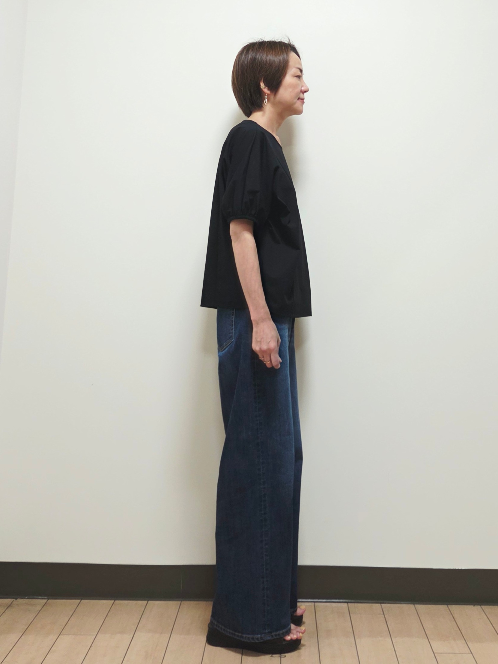 yuuさんの「Reflect｜【UVカット／接触冷感／吸水速乾】ギャザースリーブカットソー」を使ったコーディネート