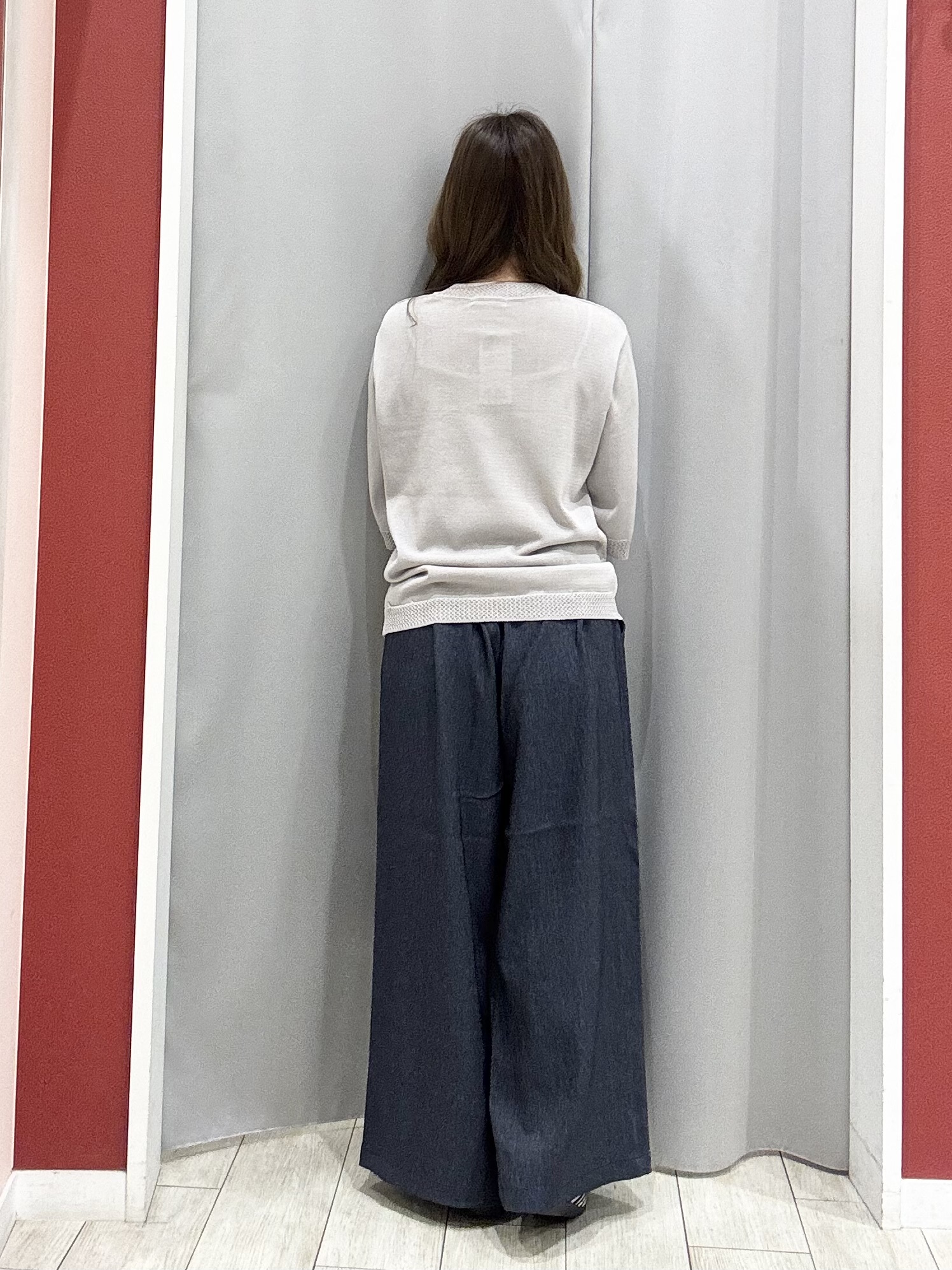 shioさんの「SHOO･LA･RUE｜【S-LL/二の腕カバー】品よく決まる 5分袖デザインニット」を使ったコーディネート