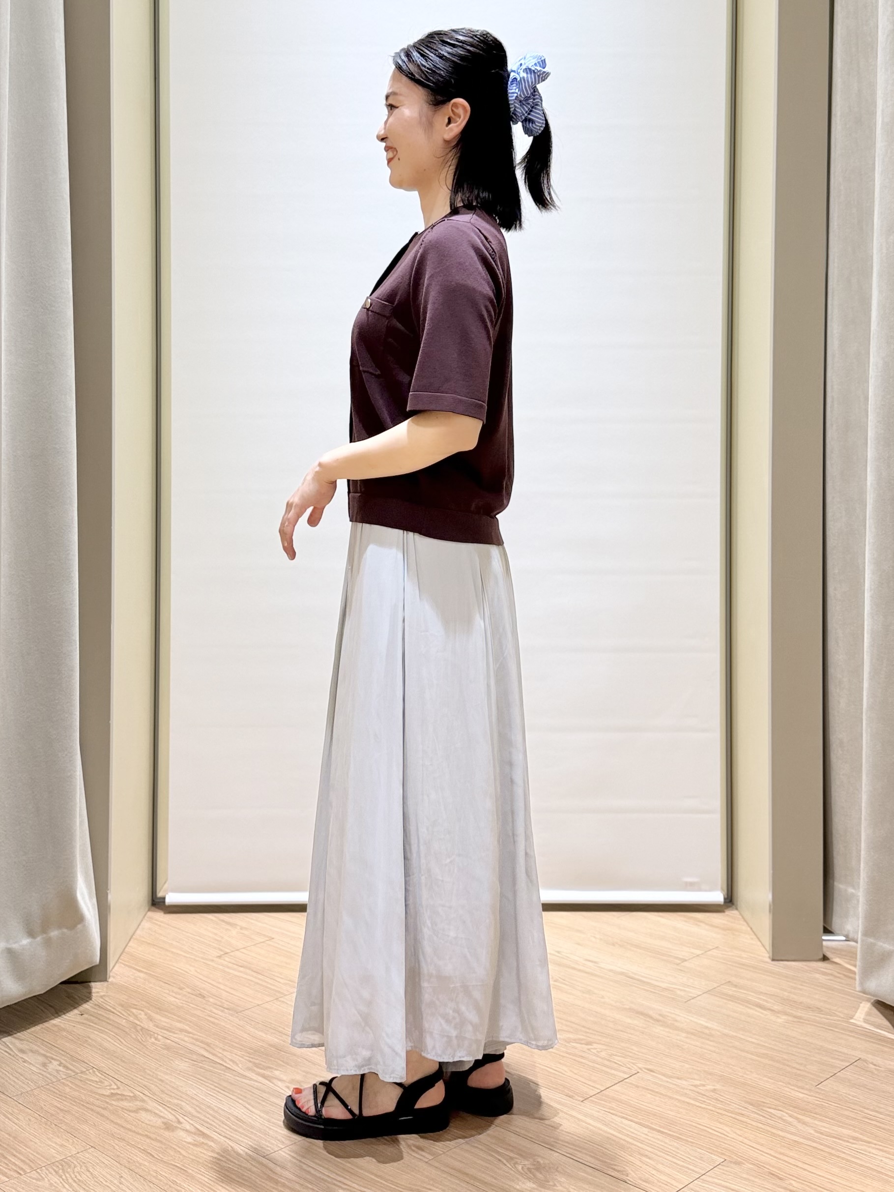 あんりさんの「grove｜【ひんやり・UV・洗濯機◎】上品コットン混カーディガン」を使ったコーディネート