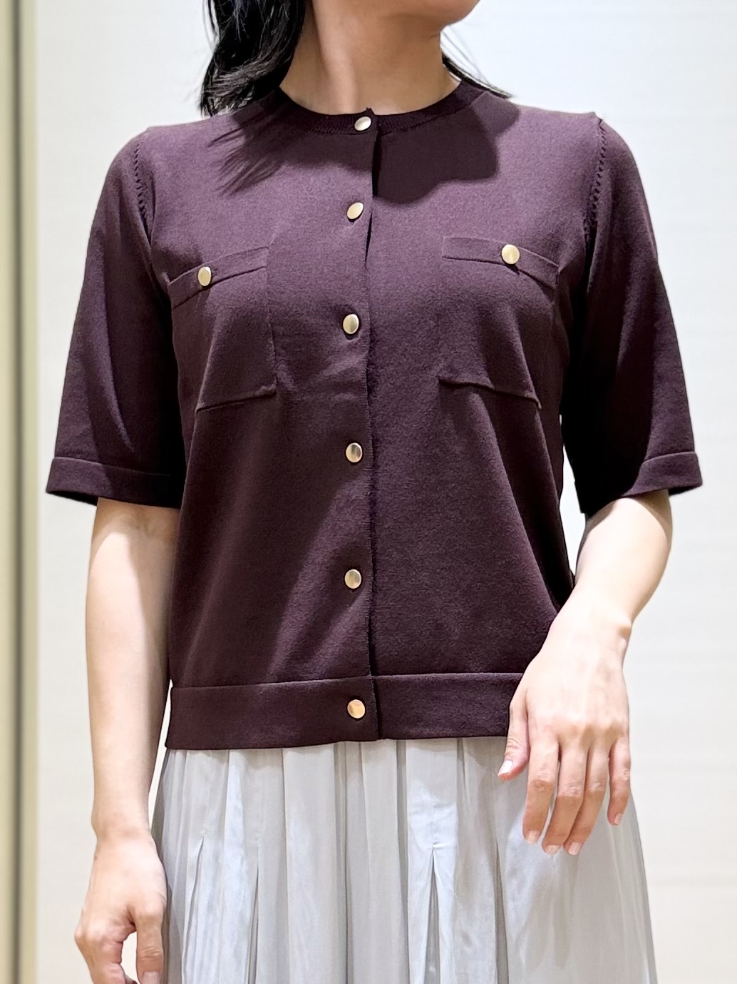あんりさんの「grove｜【ひんやり・UV・洗濯機◎】上品コットン混カーディガン」を使ったコーディネート